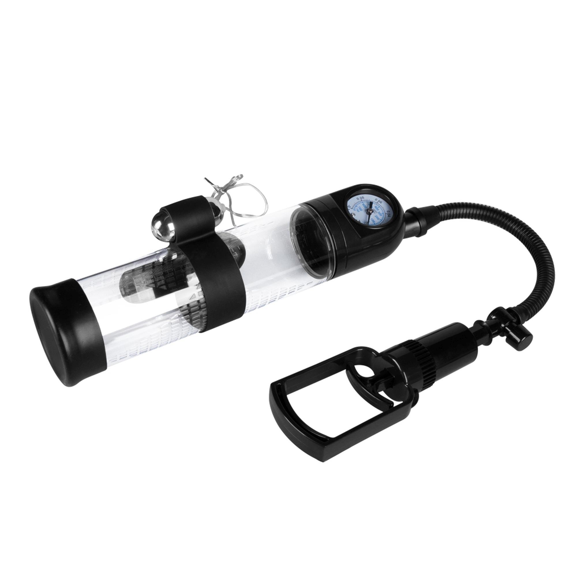 Pompka-Powerpump Master Vibrating - Black&Clear