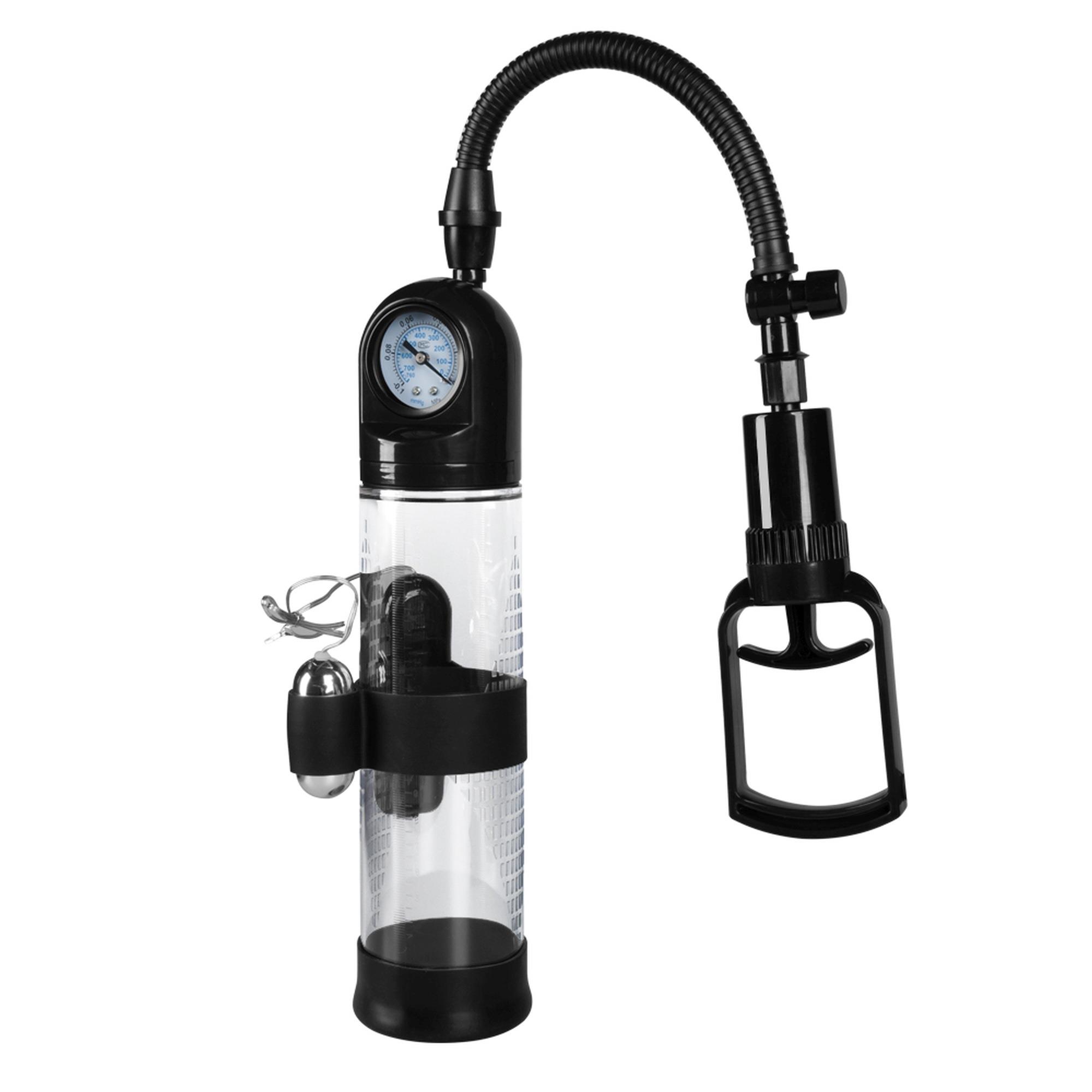 Pompka-Powerpump Master Vibrating - Black&Clear