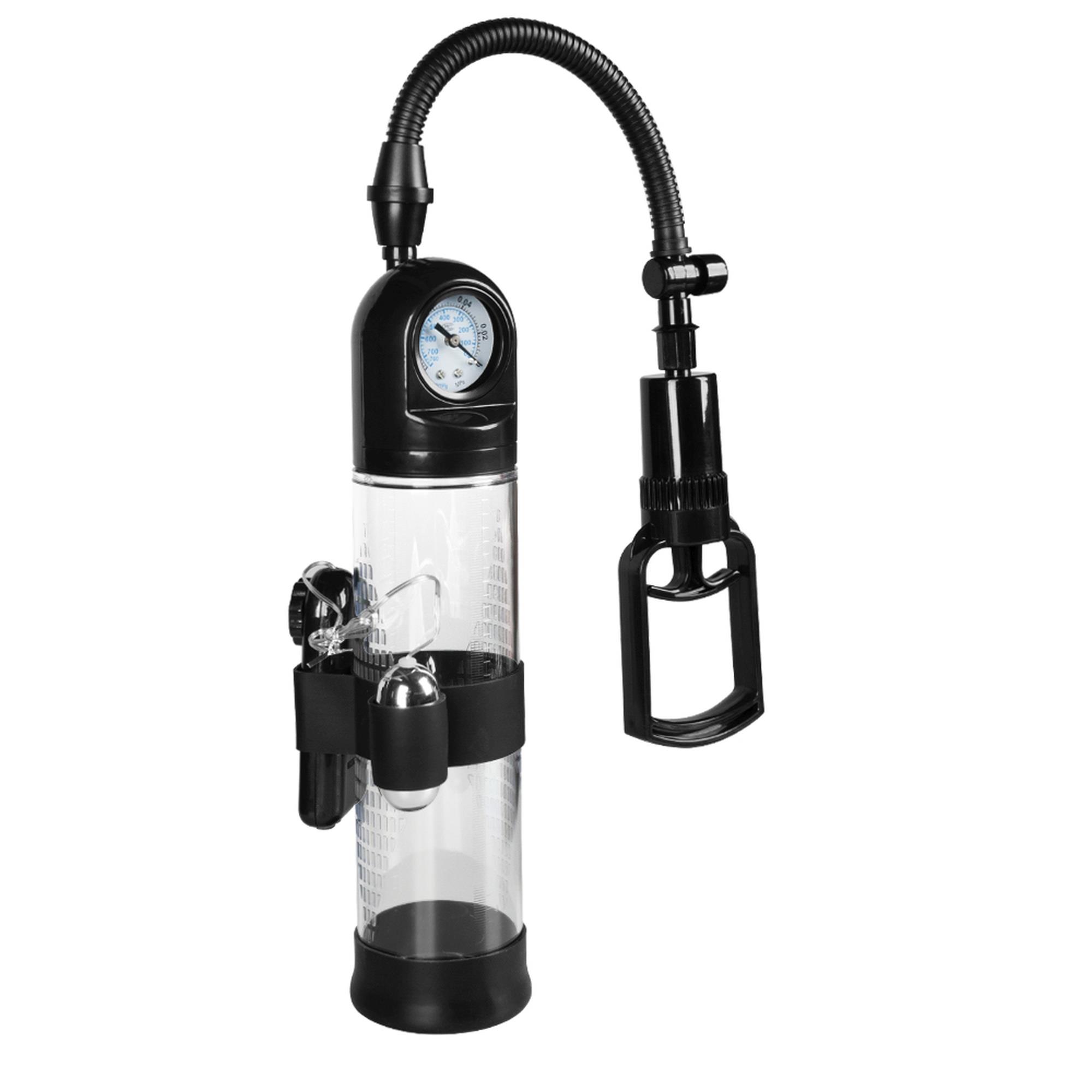 Pompka-Powerpump Master Vibrating - Black&Clear