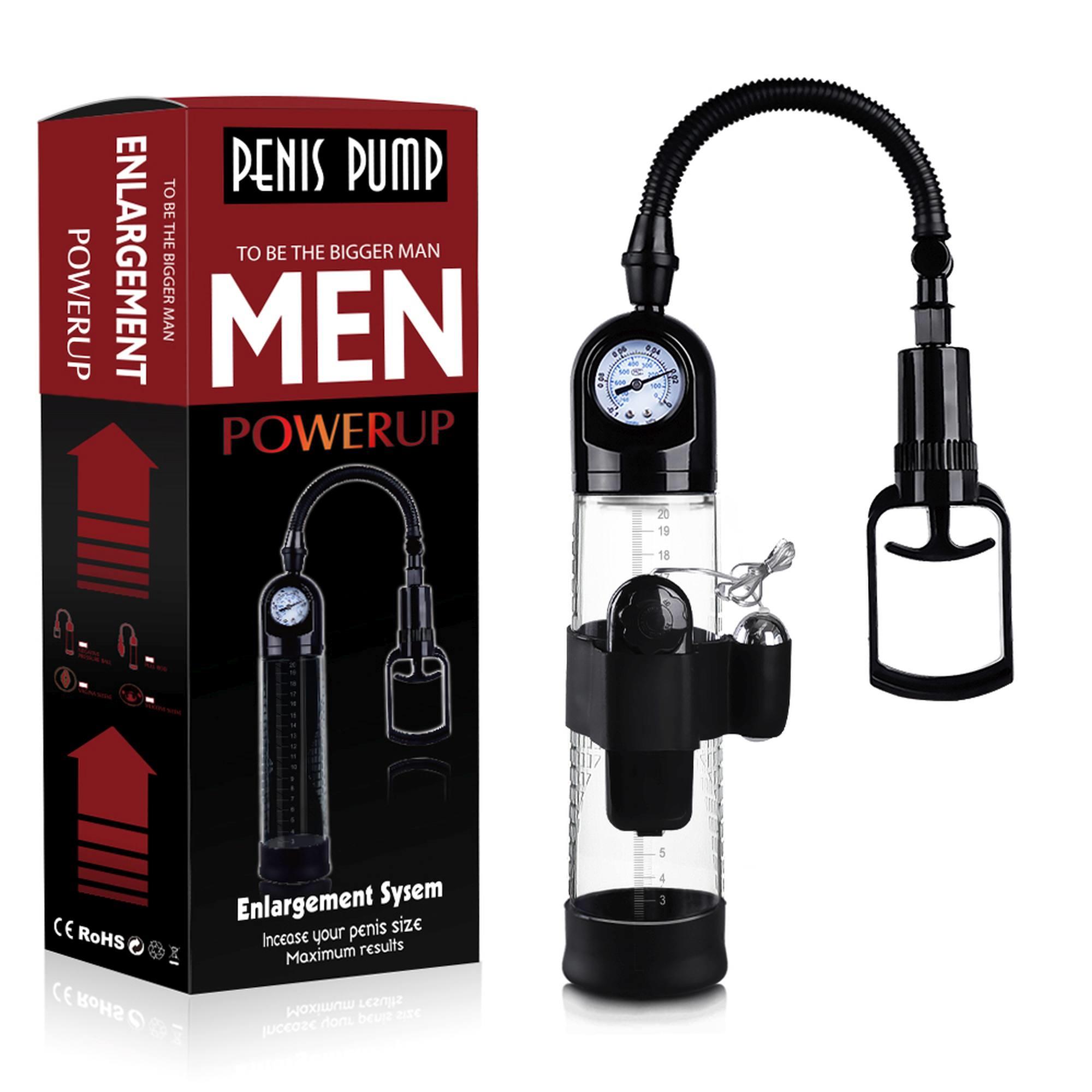 Pompka-Powerpump Master Vibrating - Black&Clear
