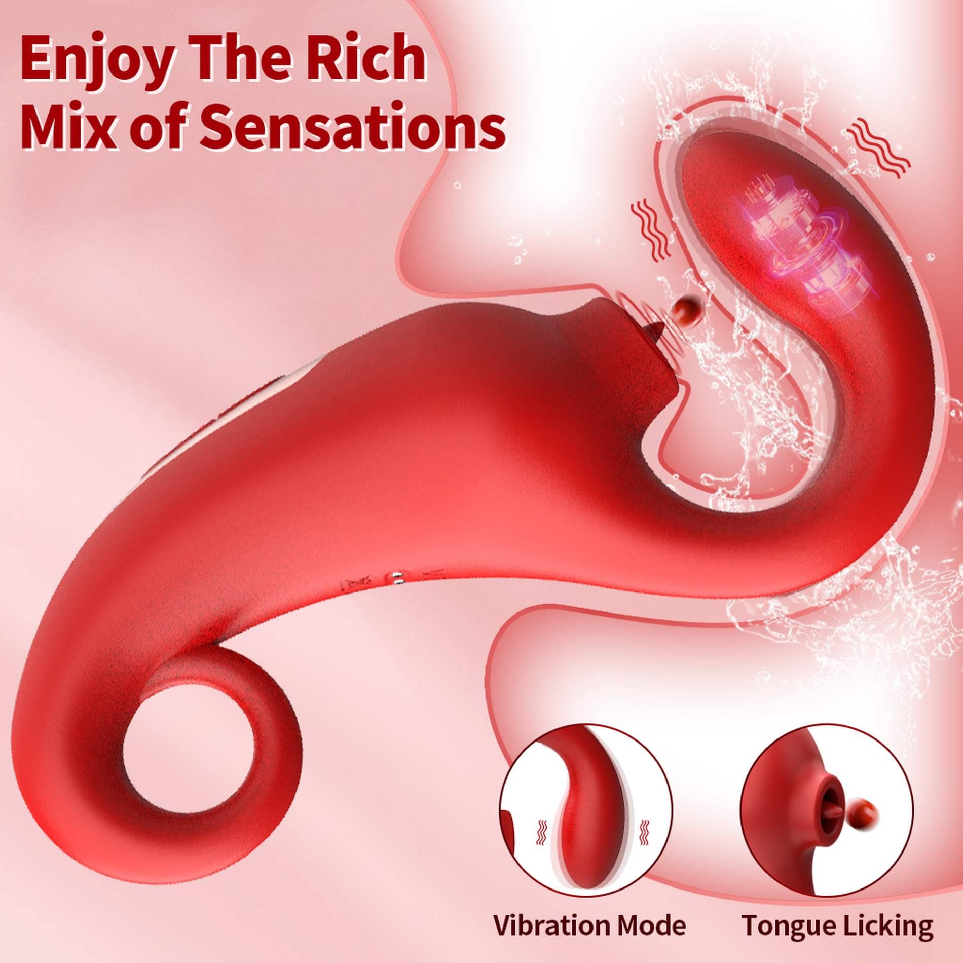 Wibrator-Merfi, 10 Vibration Functions, 10 Frequency Tongue Licking Usb