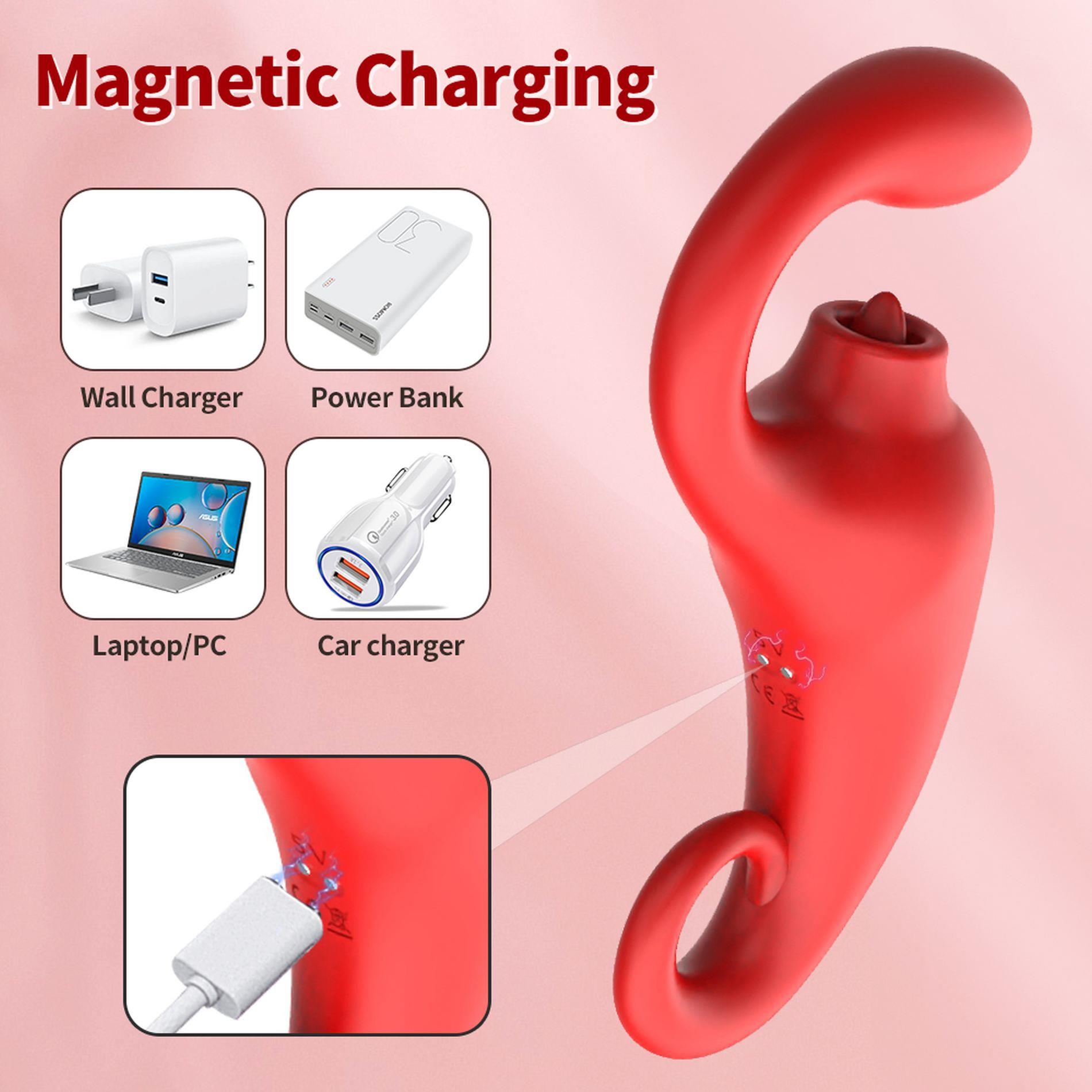 Wibrator-Merfi, 10 Vibration Functions, 10 Frequency Tongue Licking Usb