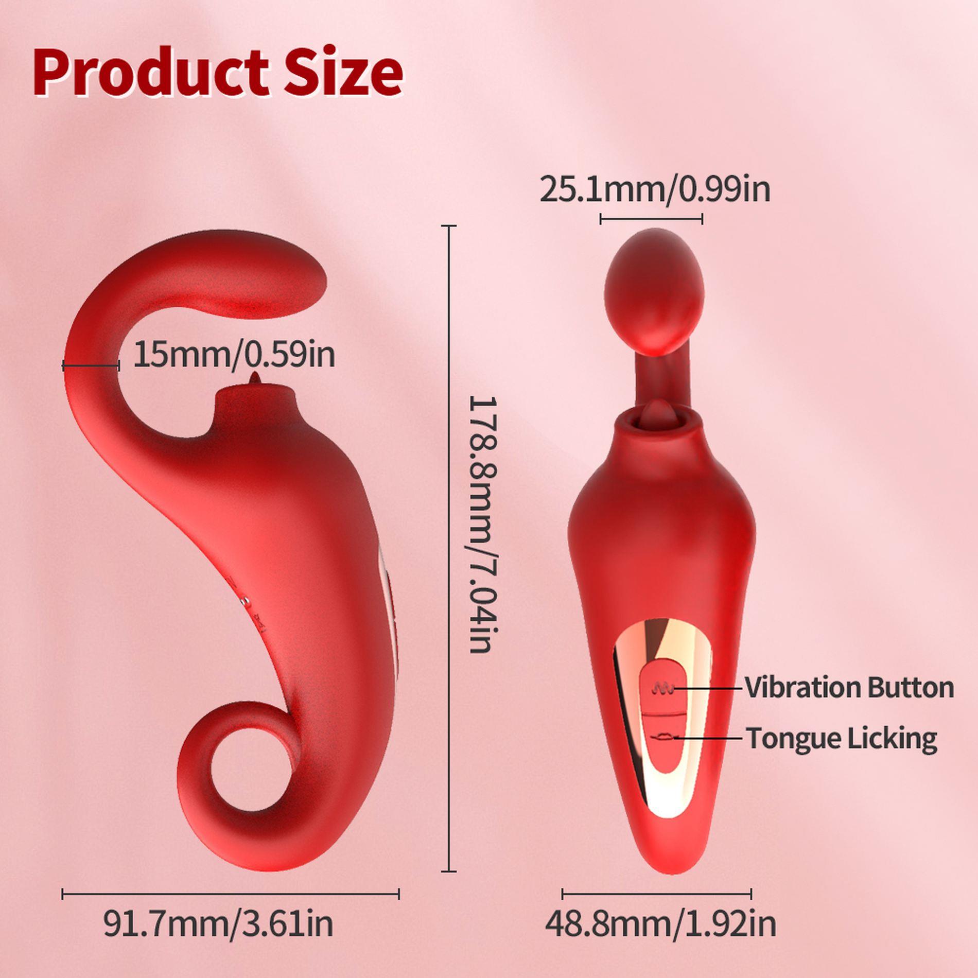 Wibrator-Merfi, 10 Vibration Functions, 10 Frequency Tongue Licking Usb