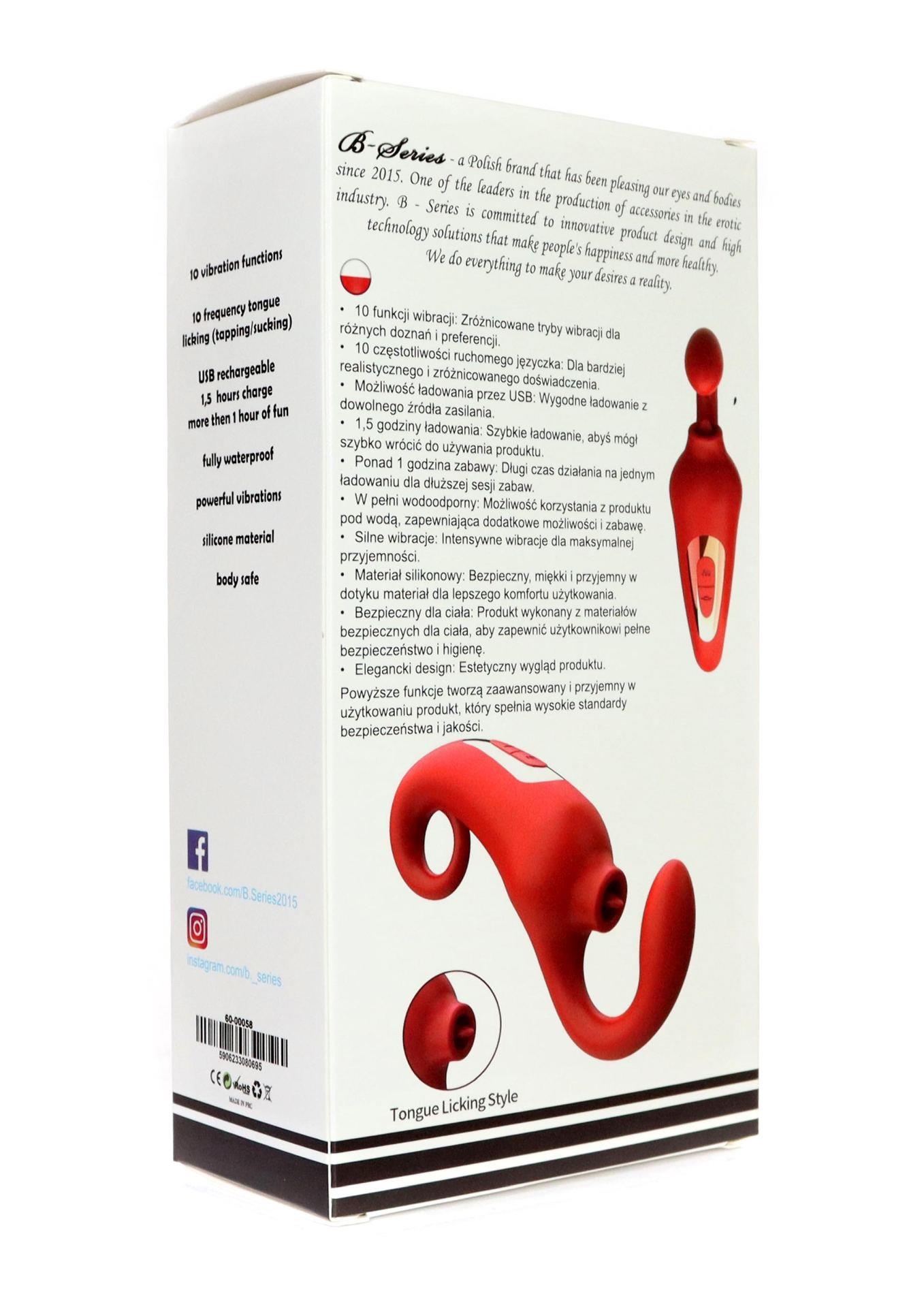 Wibrator-Merfi, 10 Vibration Functions, 10 Frequency Tongue Licking Usb