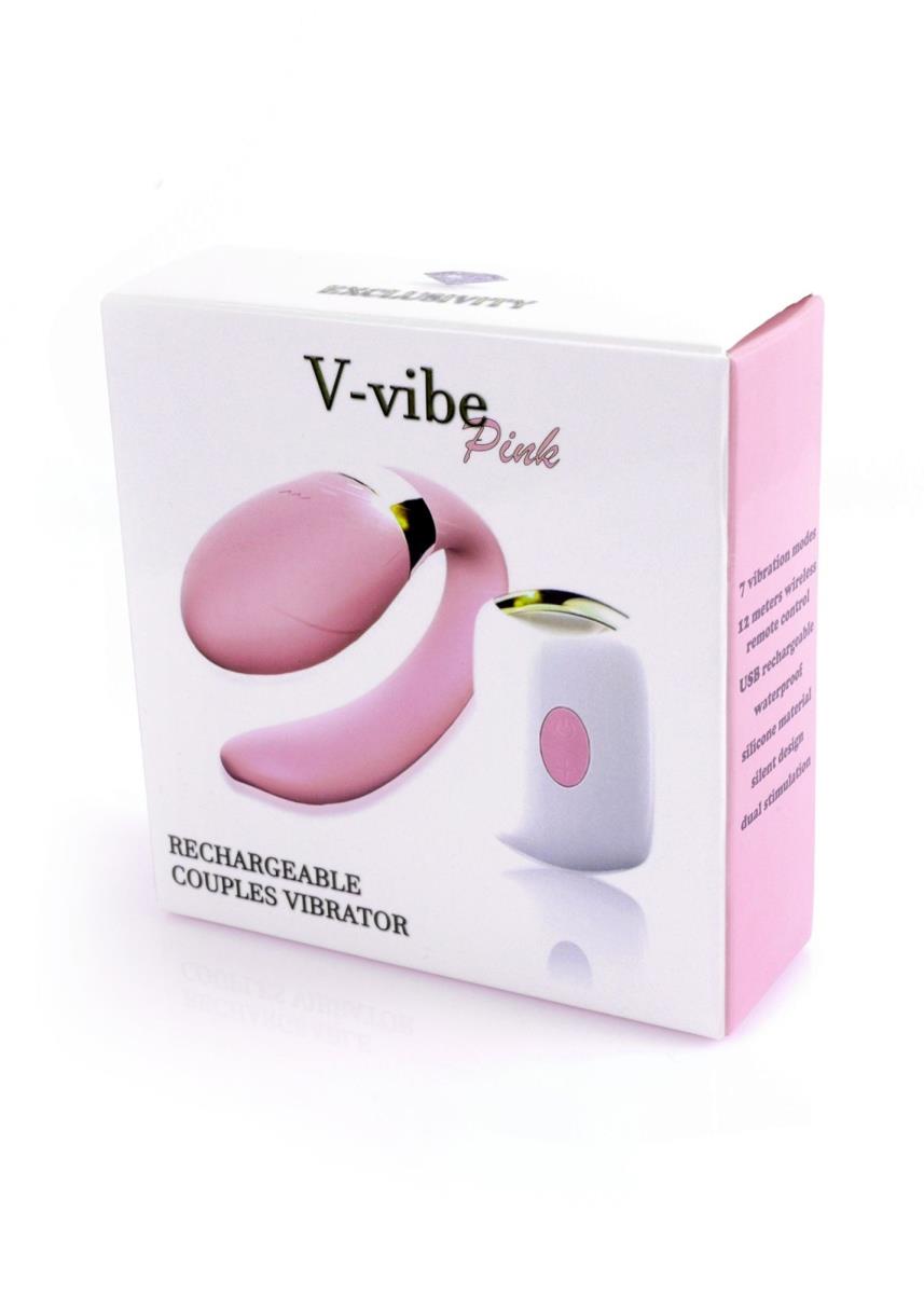 Stymulator-V-Vibe Pink Usb 7 Function / Remote Control