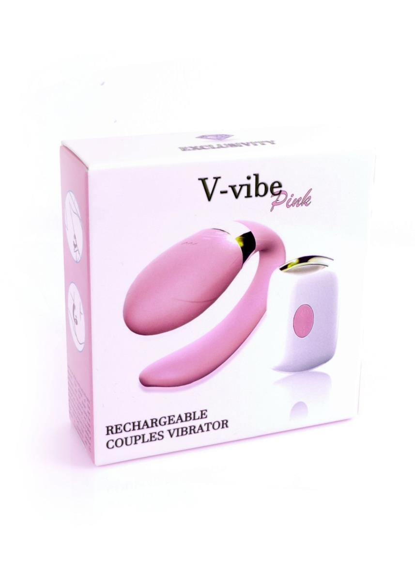 Stymulator-V-Vibe Pink Usb 7 Function / Remote Control