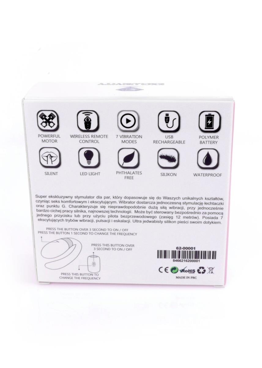 Stymulator-V-Vibe Pink Usb 7 Function / Remote Control