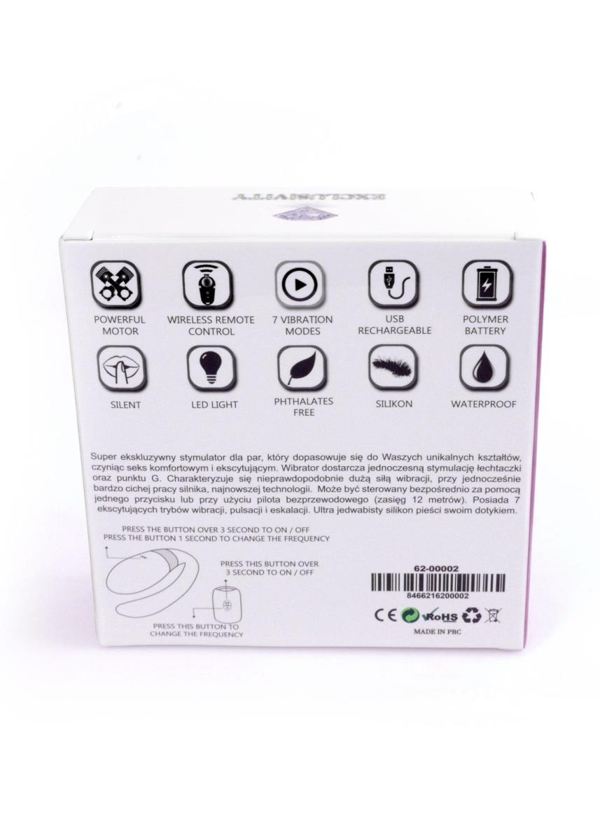 Stymulator-V-Vibe Purple Usb 7 Function / Remote Control