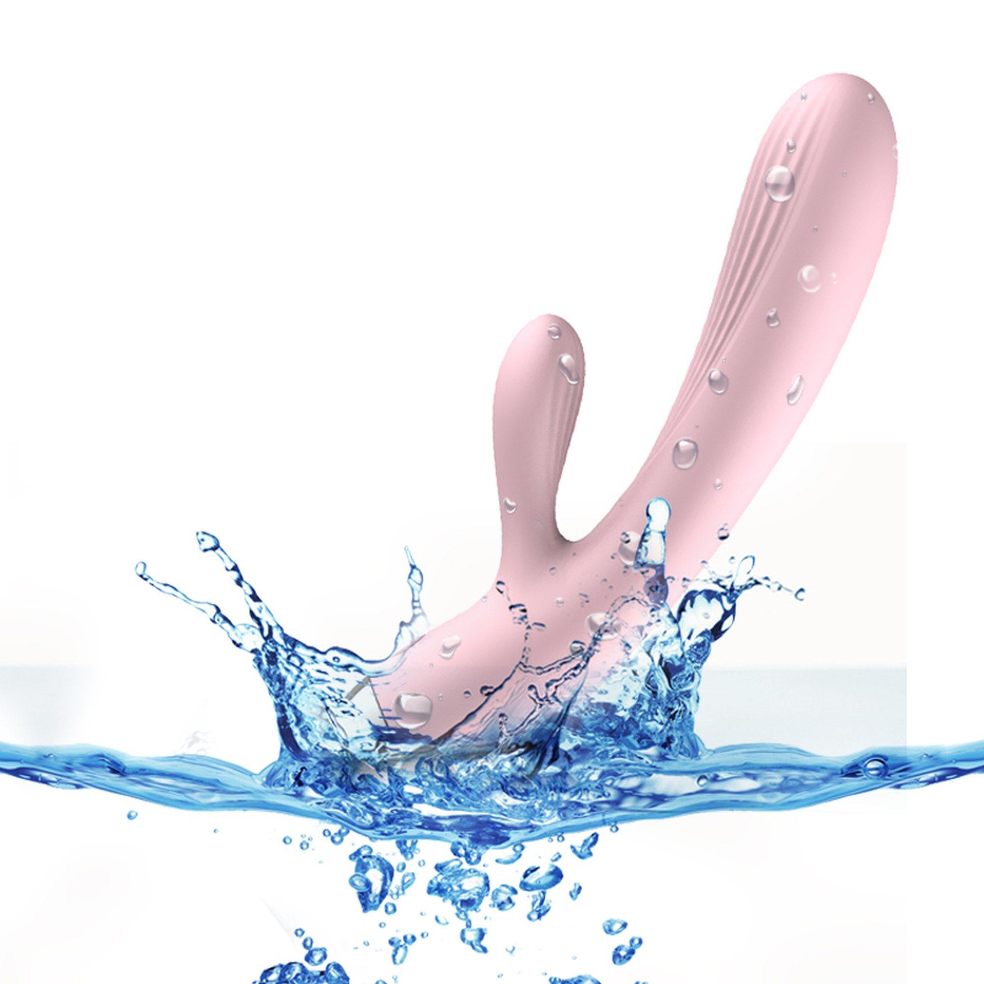 Wibrator- B -  Series, Silicone Vibrator Pink Usb 10 Function / Heating