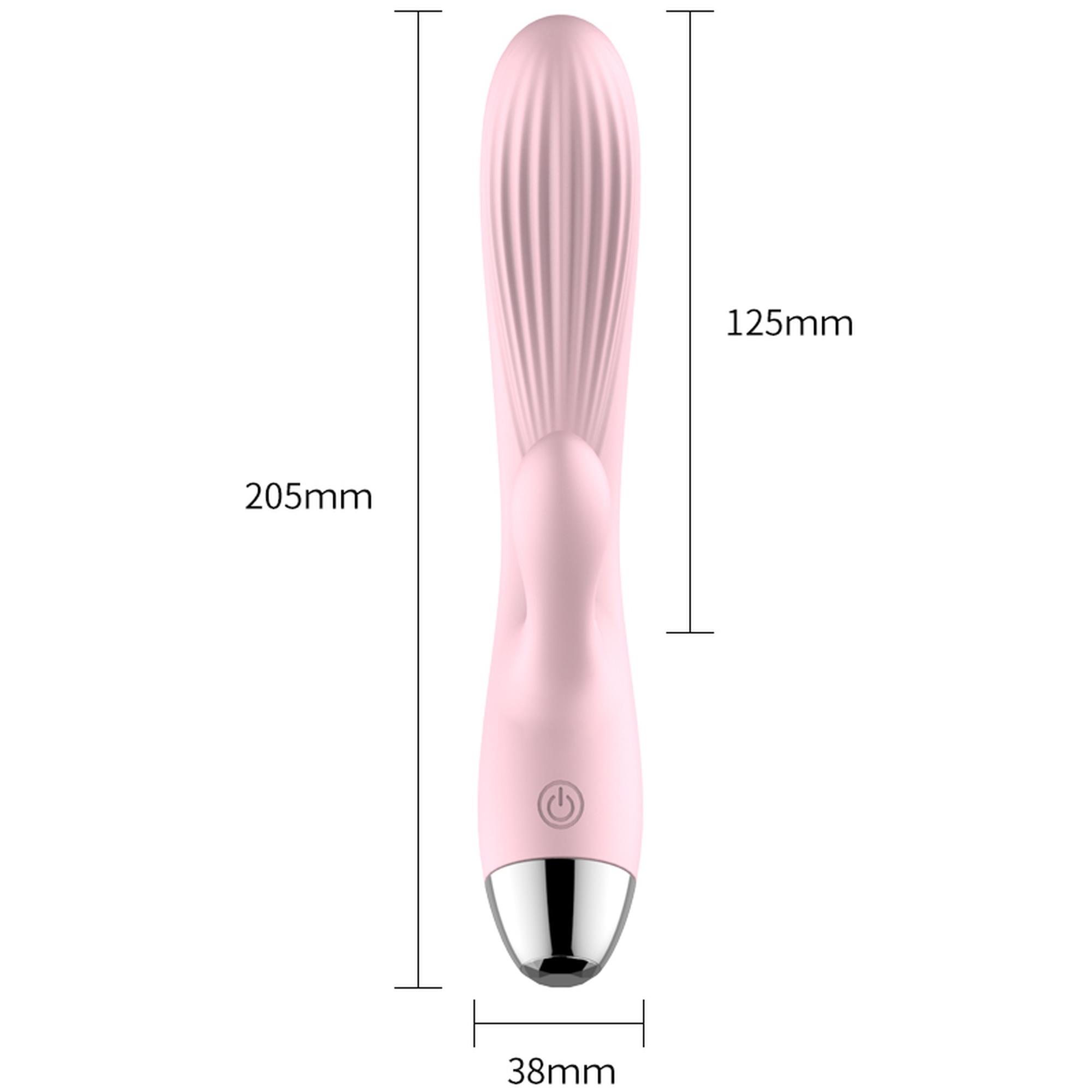 Wibrator- B -  Series, Silicone Vibrator Pink Usb 10 Function / Heating