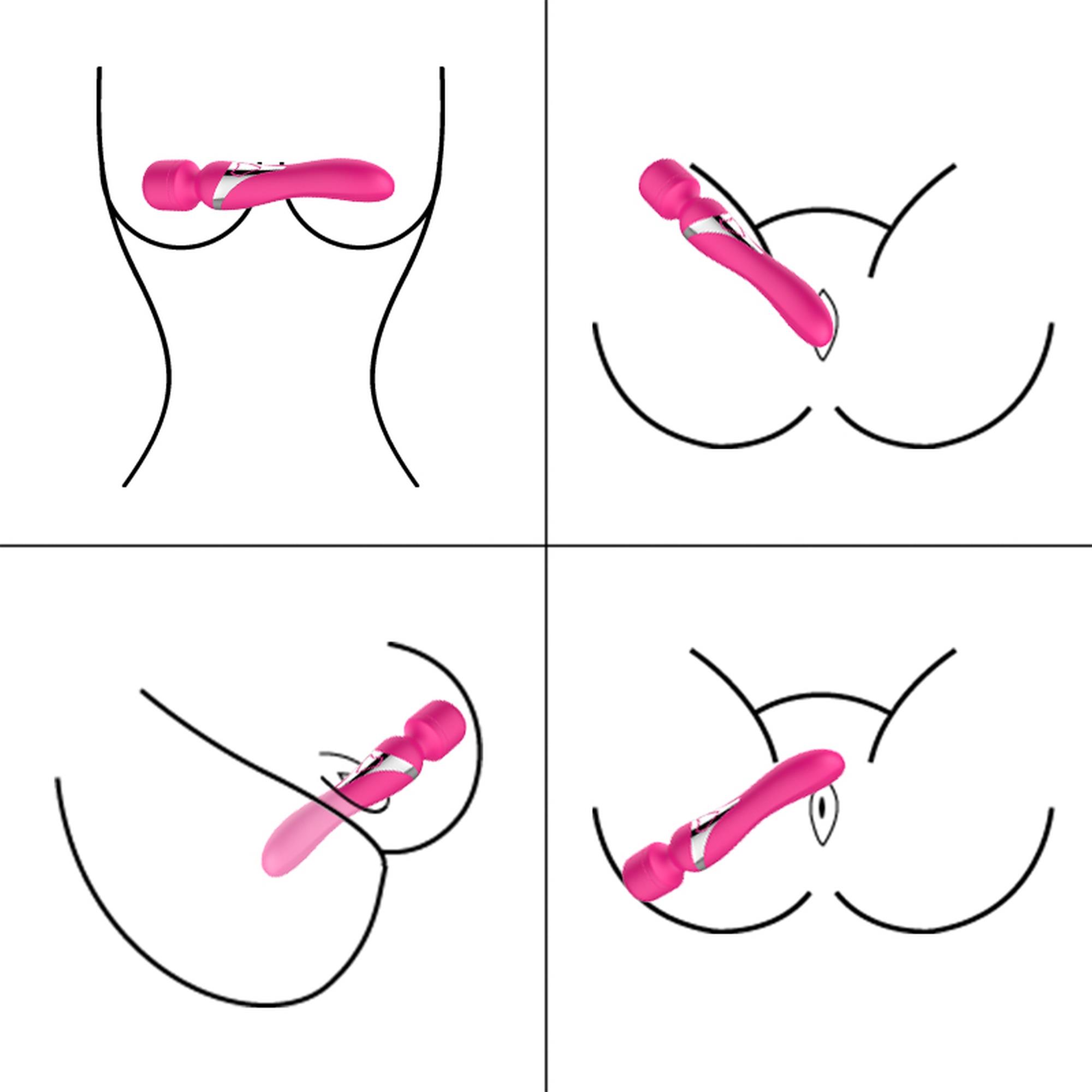 Stymulator - B - Series - Silicone Dual Massager Pulsator Usb 7+7 Function