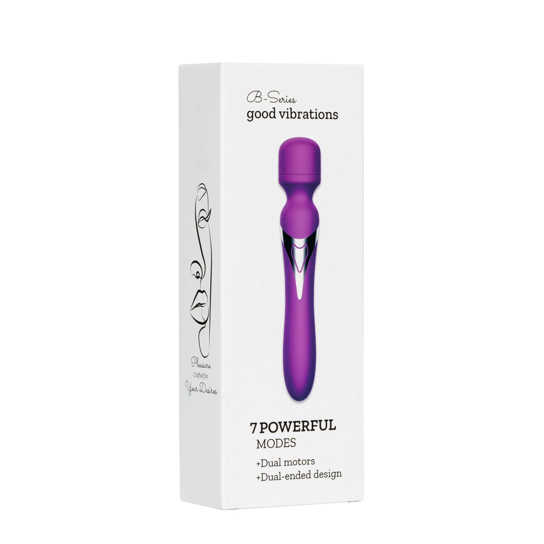 Stymulator-Silicone Dual Massager Usb 7+7 Function Purple