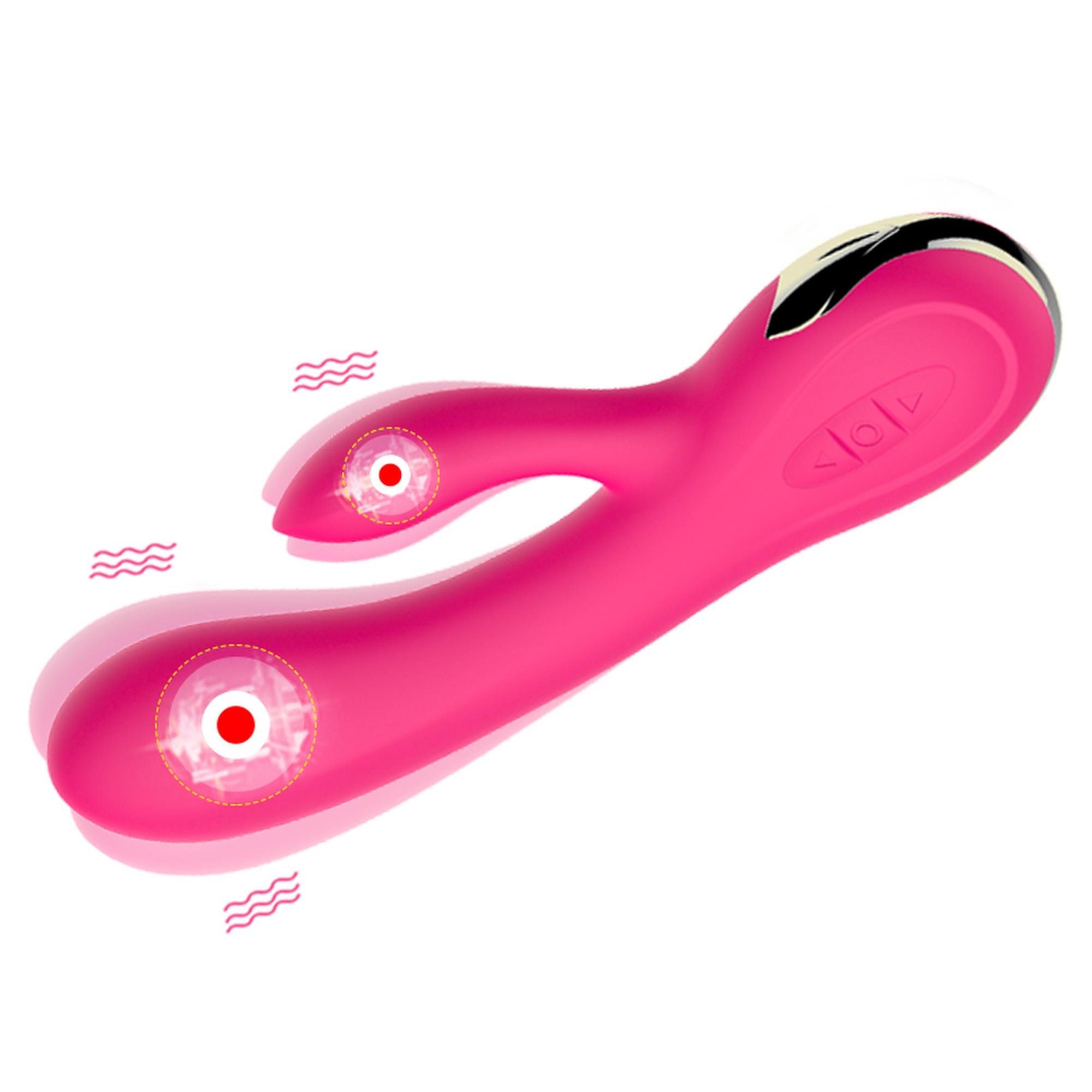 Wibrator-Silicone Vibrator Usb 7 Function + Booster / Heating