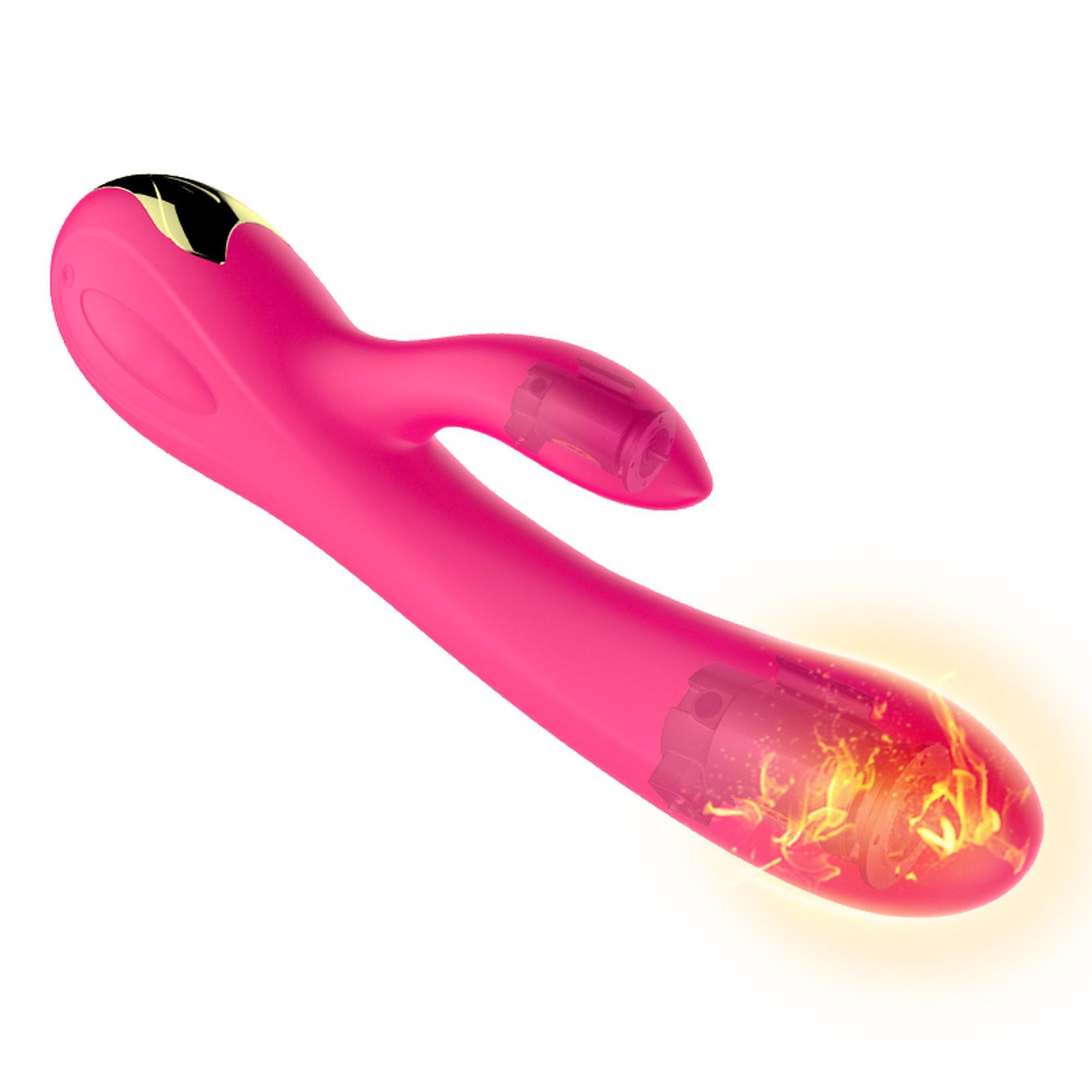 Wibrator-Silicone Vibrator Usb 7 Function + Booster / Heating
