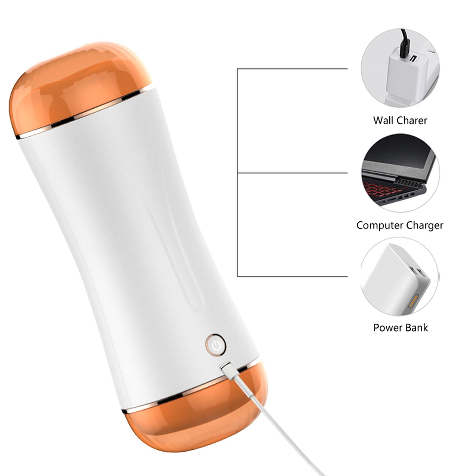 Masturbator-Boss Series-Vibrating Masturbation Cup USB 10 function + Interactive Function / Double Ends