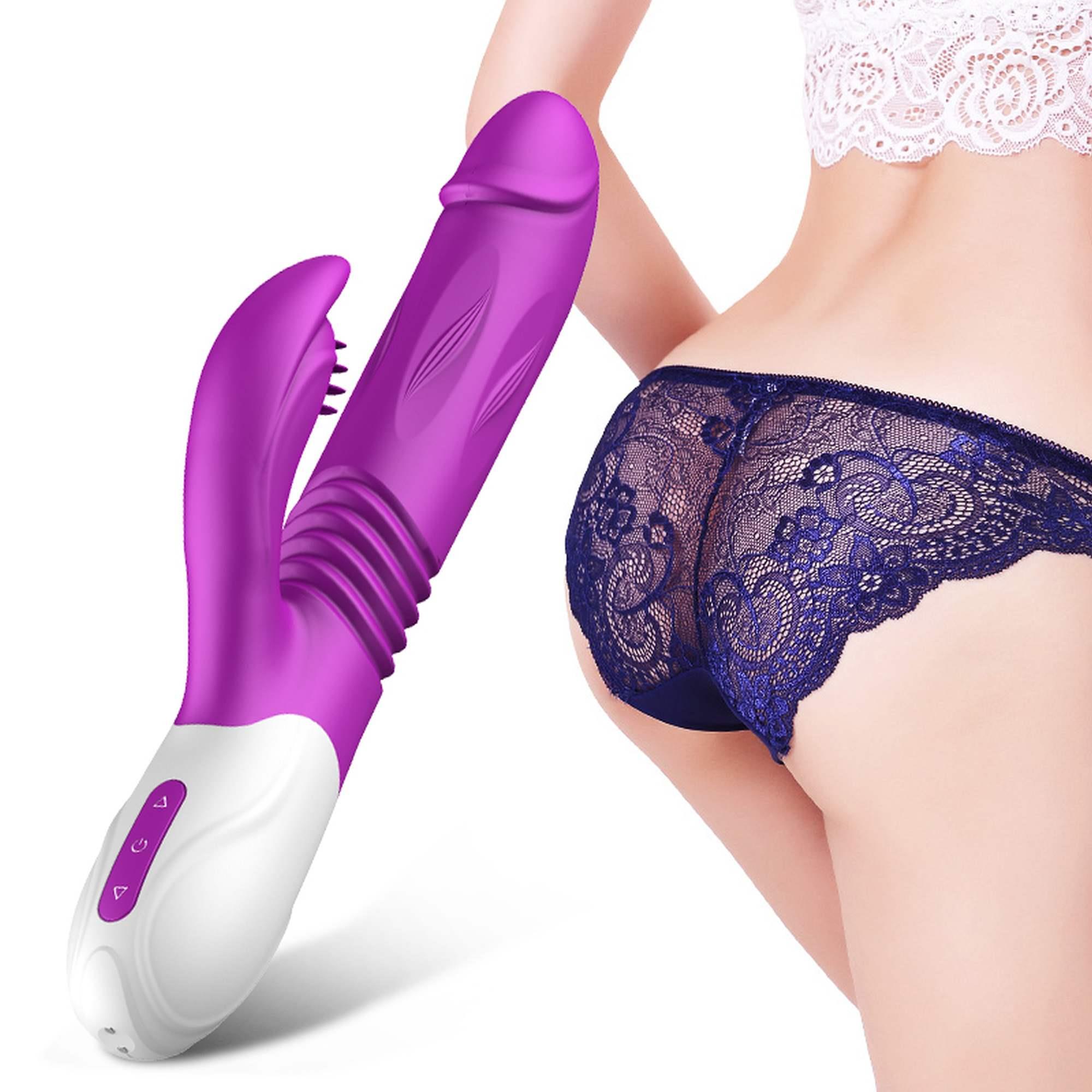 Wibrator-Silicone Vibrator Usb 10 Function + Expander And Thrusting Functio