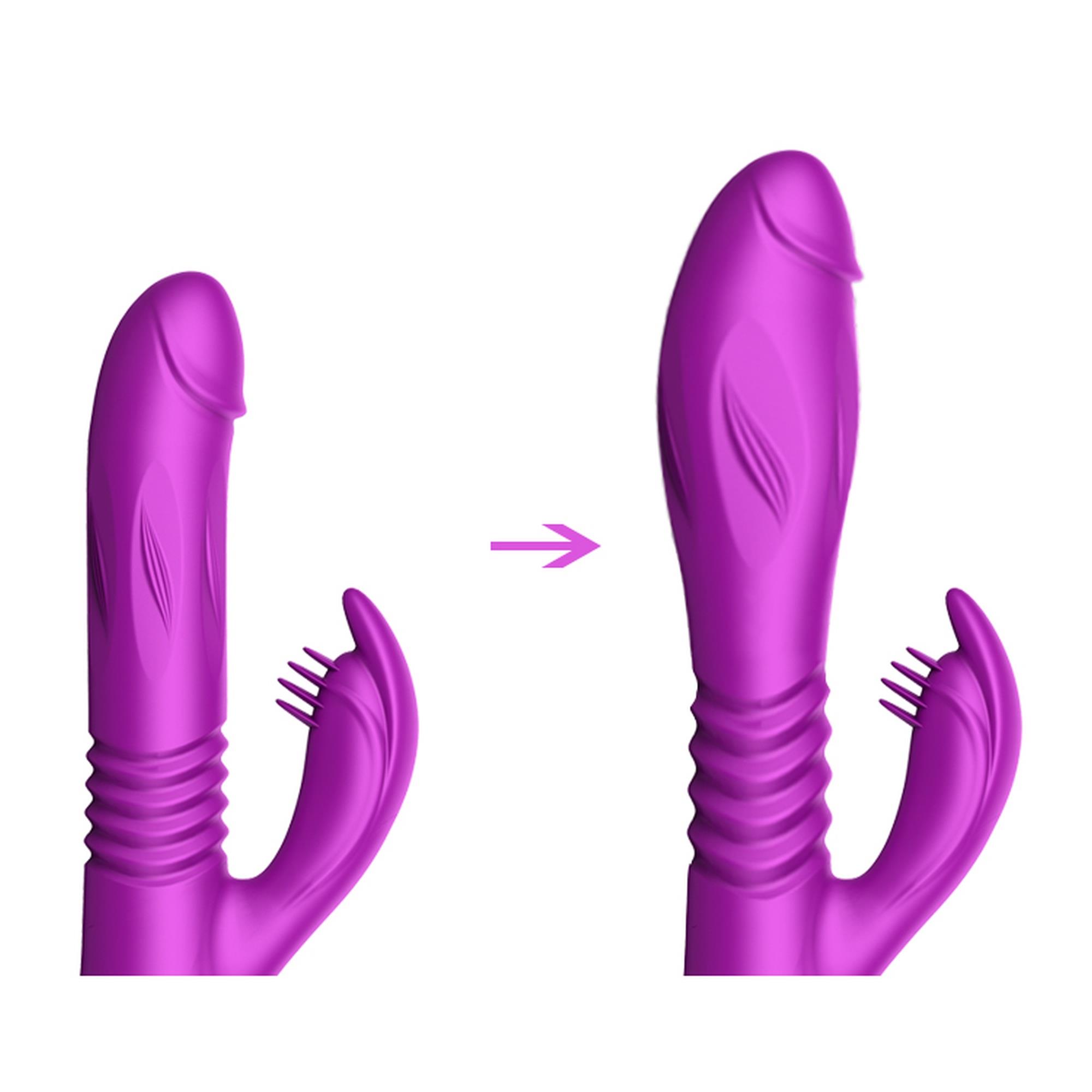 Wibrator-Silicone Vibrator Usb 10 Function + Expander And Thrusting Functio