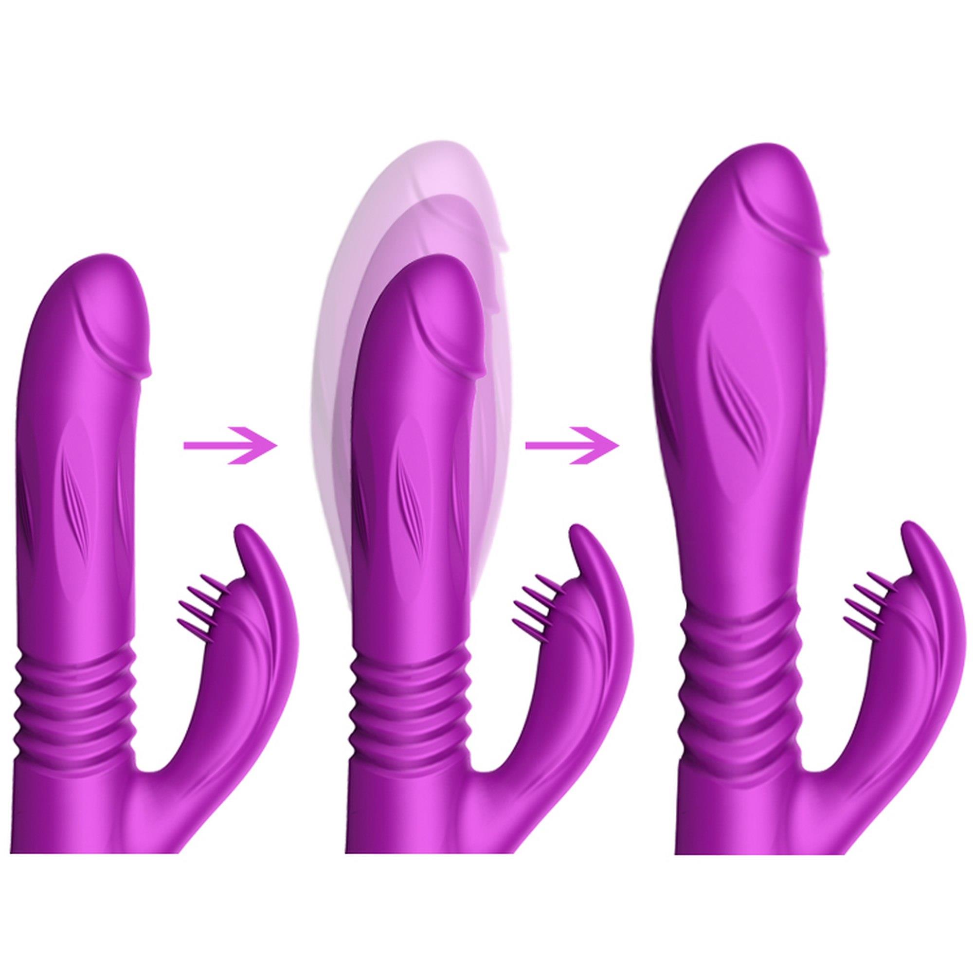 Wibrator-Silicone Vibrator Usb 10 Function + Expander And Thrusting Functio