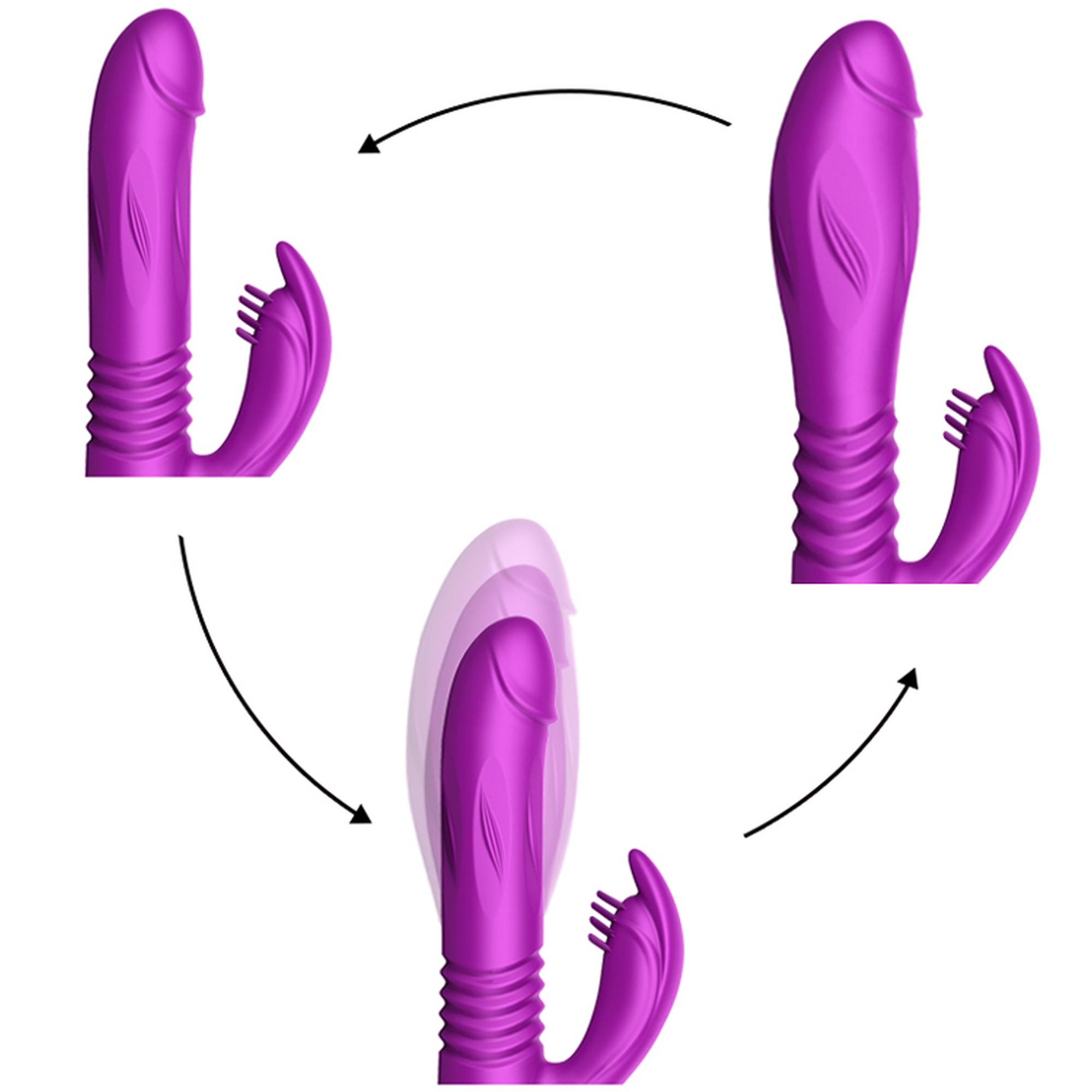 Wibrator-Silicone Vibrator Usb 10 Function + Expander And Thrusting Functio
