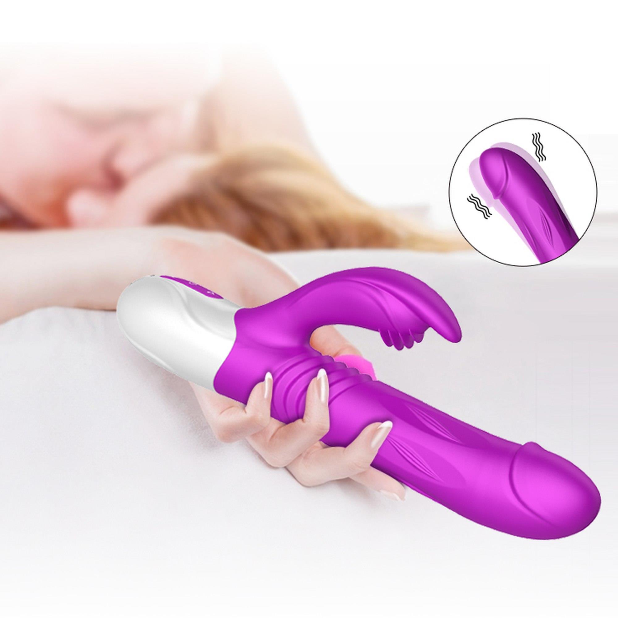 Wibrator-Silicone Vibrator Usb 10 Function + Expander And Thrusting Functio
