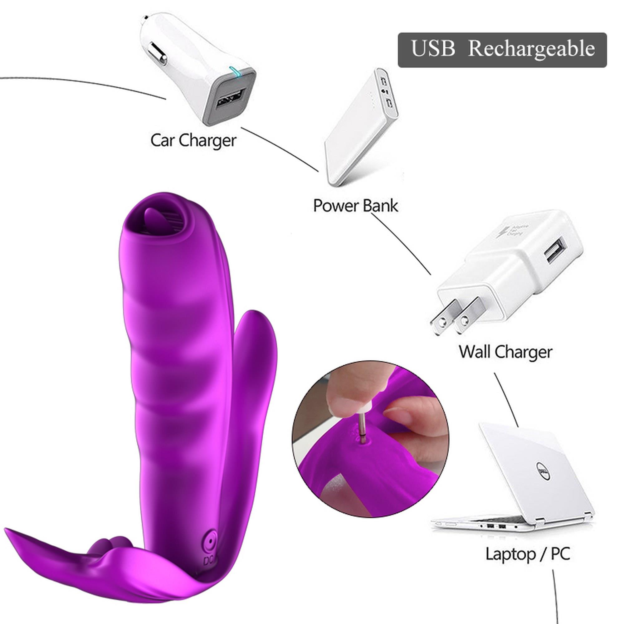 Stymulator-Silicone Panty Vibrator Usb 7 Function / Heating