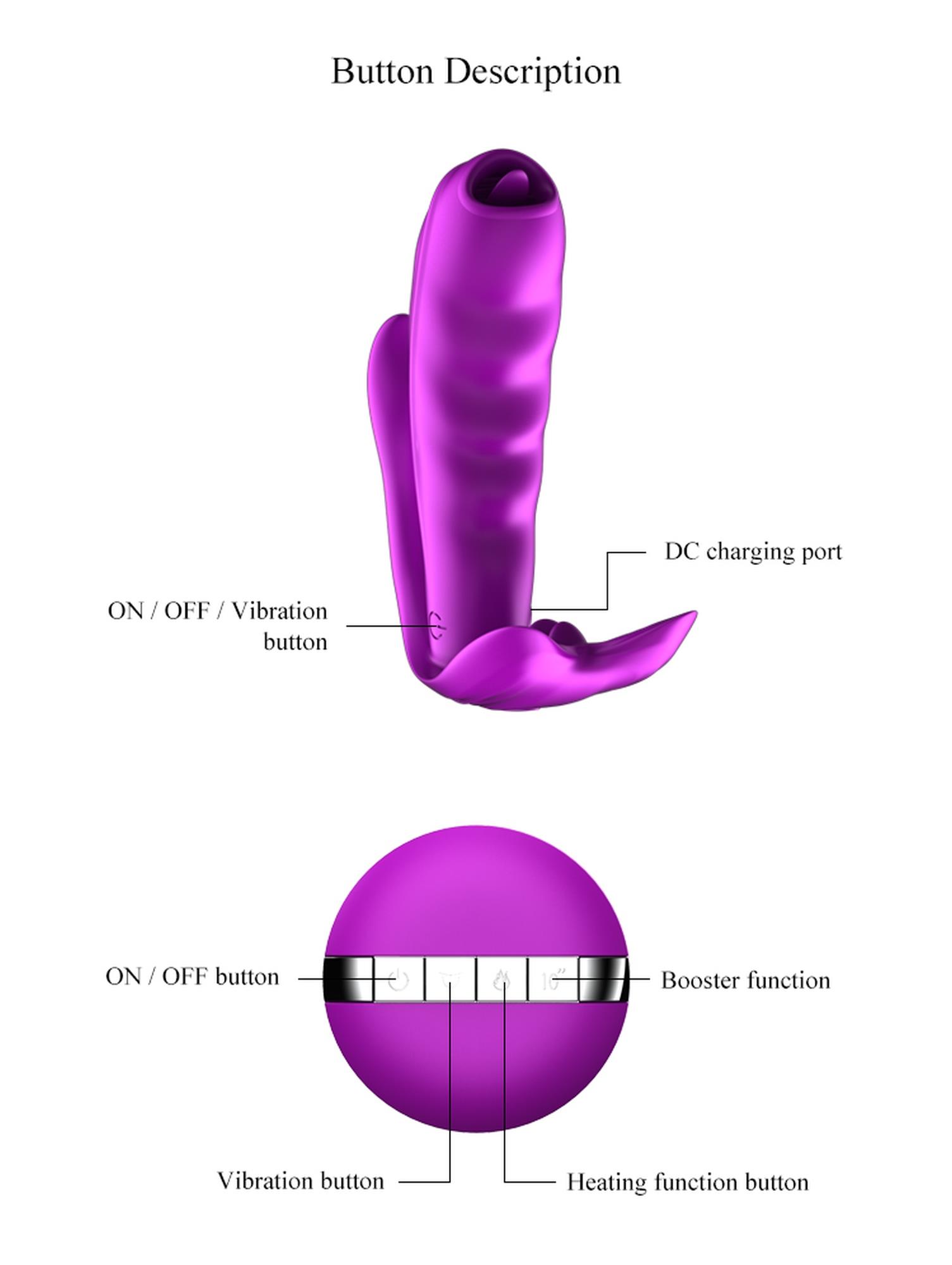 Stymulator-Silicone Panty Vibrator Usb 7 Function / Heating