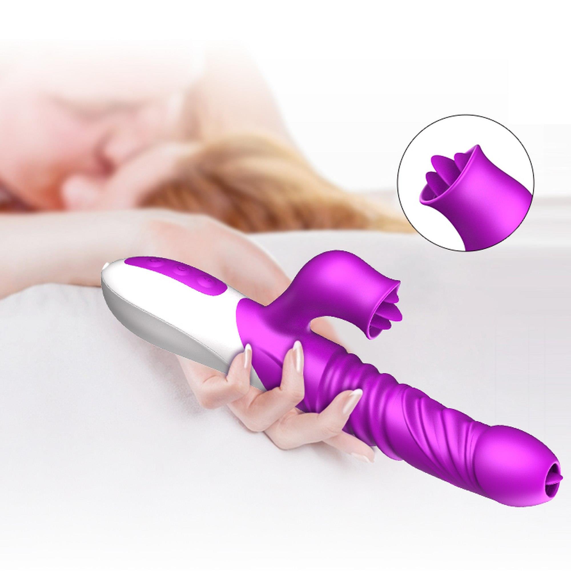 Wibrator-Silicone Vibrator Usb 10 Function And Thrusting Function / Heating
