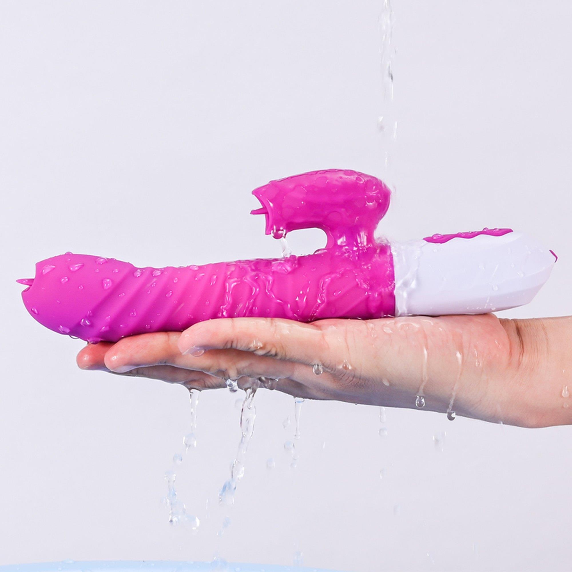 Wibrator-Silicone Vibrator Usb 7 Function And Thrusting Function / Heating