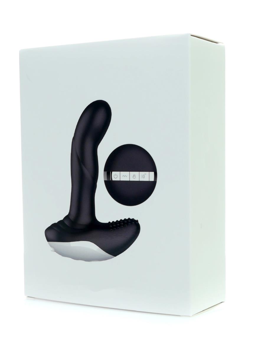 Wibrator-Silicone Massager Usb 7 Function + Pulsator / Heating Black