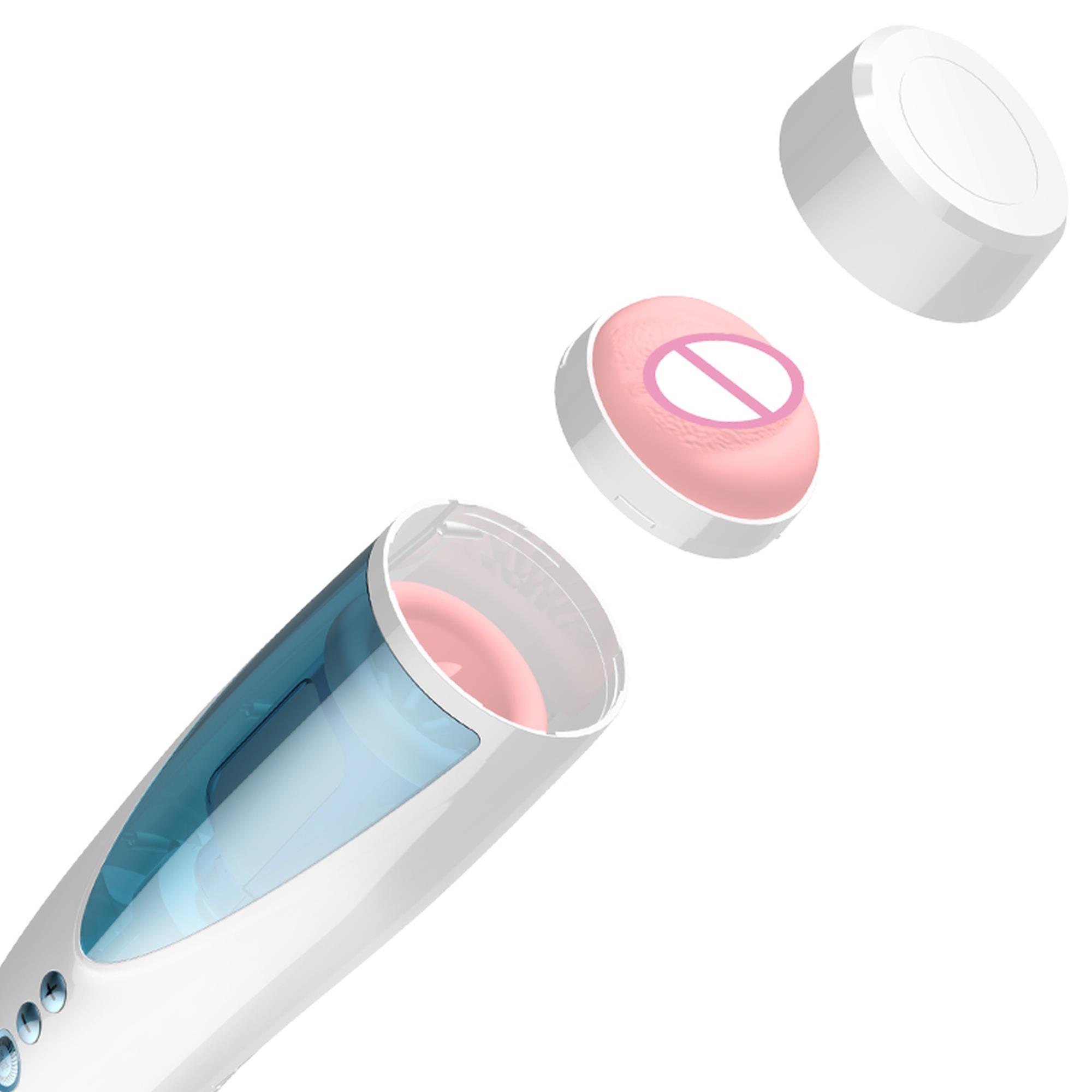 Masturbator-Vibrating, Rotating And Flashing Masturbation Usb 10+10