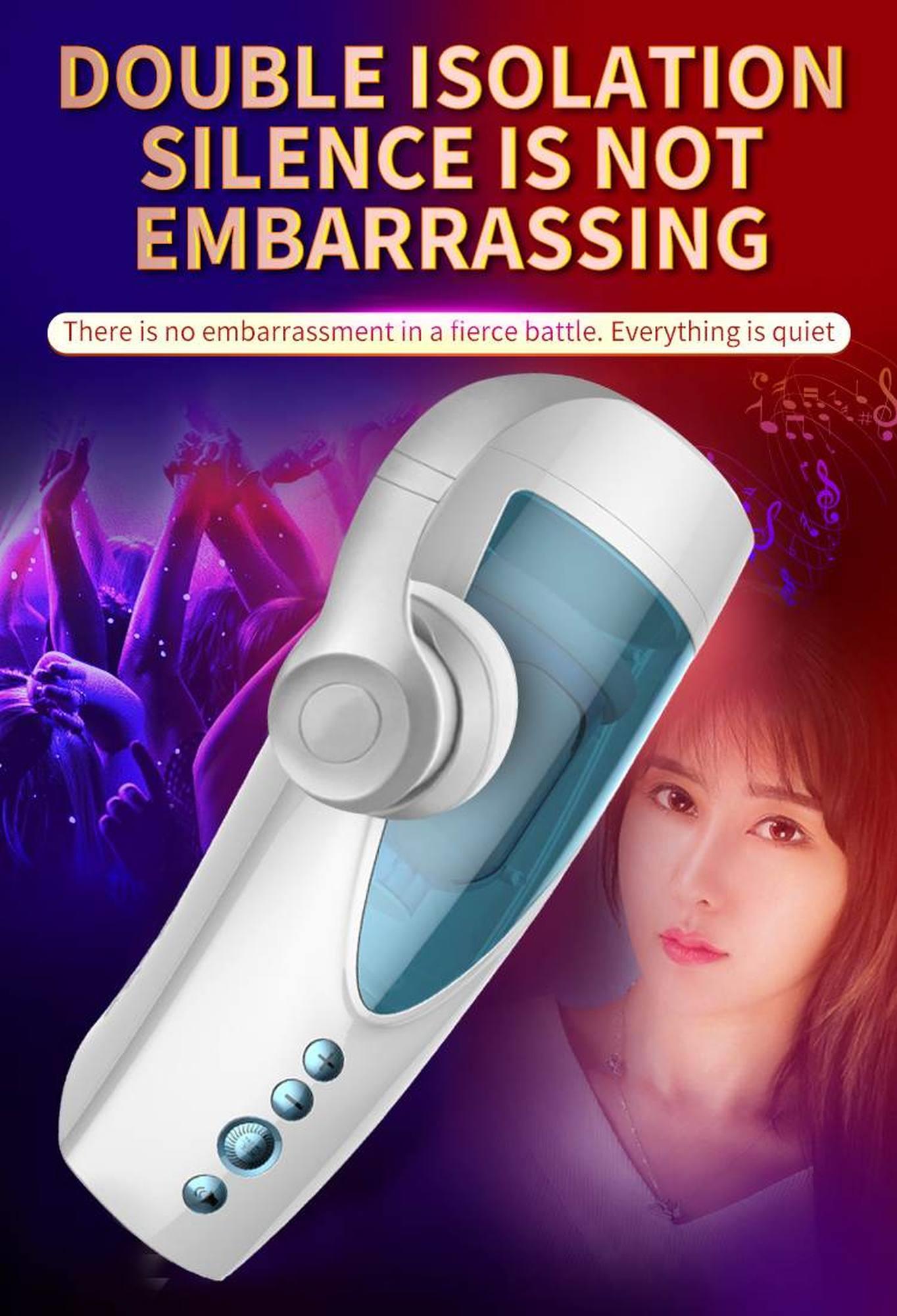 Masturbator-Vibrating, Rotating And Flashing Masturbation Usb 10+10