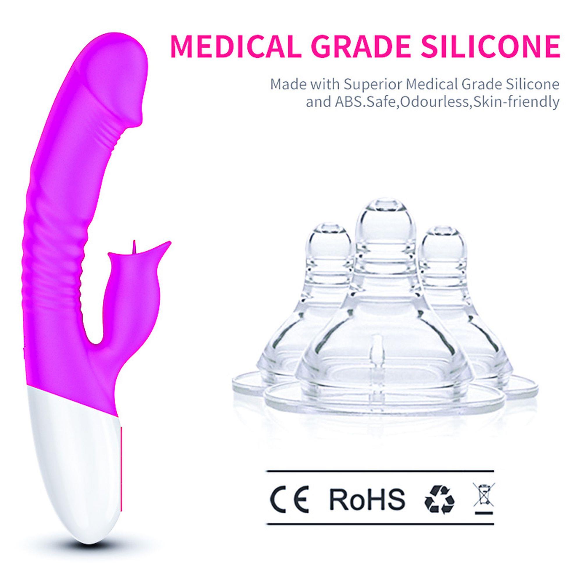 Wibrator-Silicon, Vibrator 7 Function And Heating Mode, Purple
