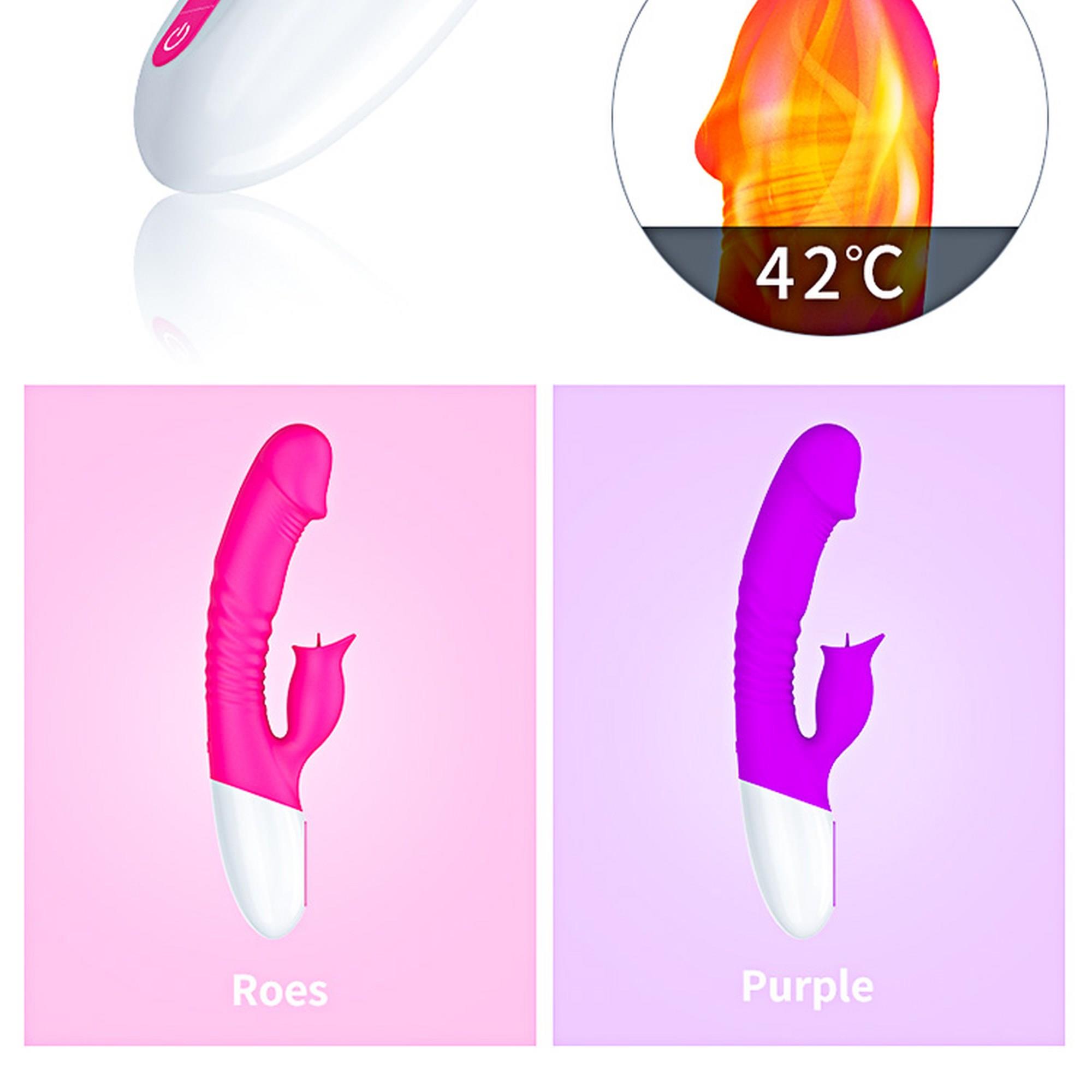 Wibrator-Silicon, Vibrator 7 Function And Heating Mode, Purple