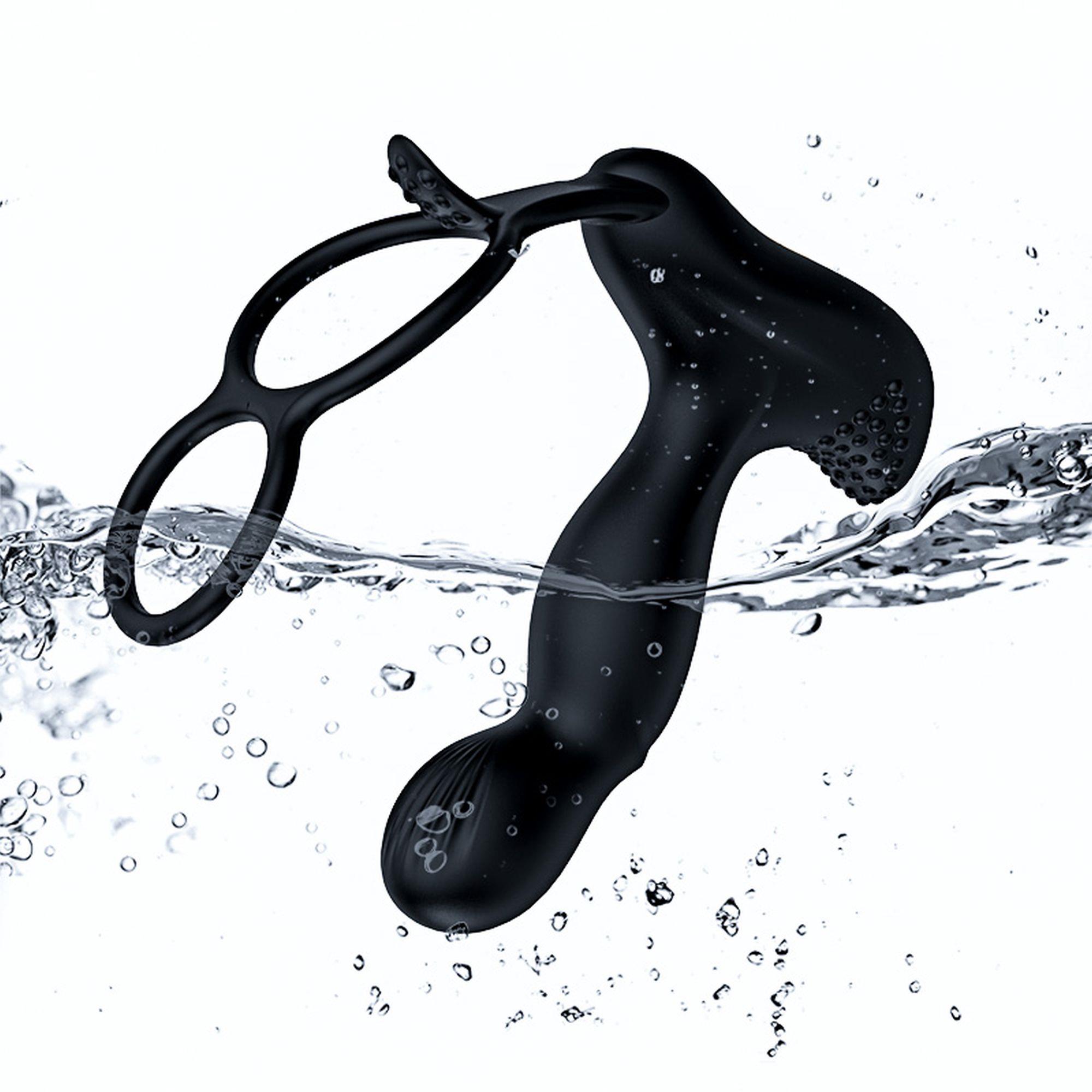 Wibrator-Silicone Massager 7 Function And Heating Function, Black