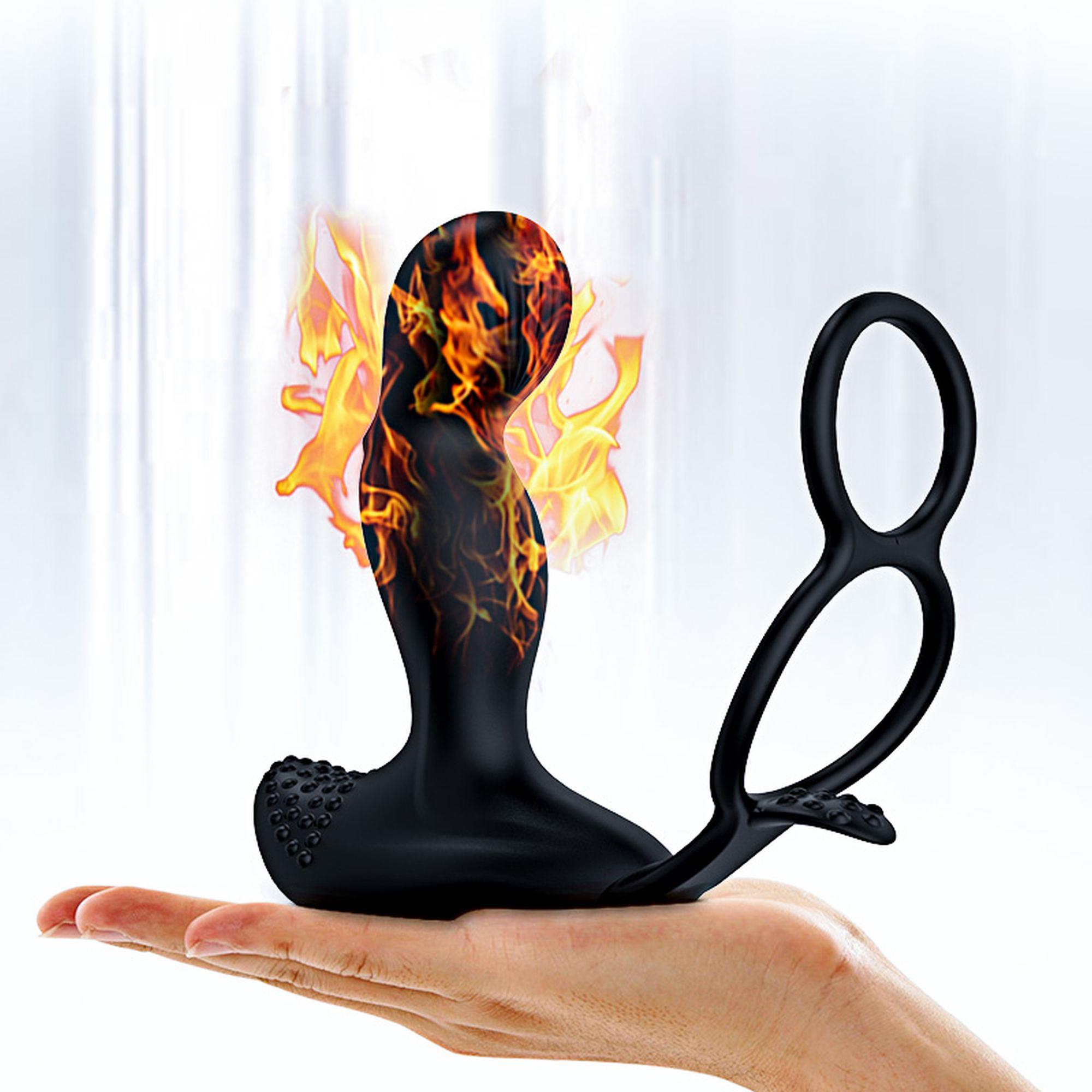 Wibrator-Silicone Massager 7 Function And Heating Function, Black