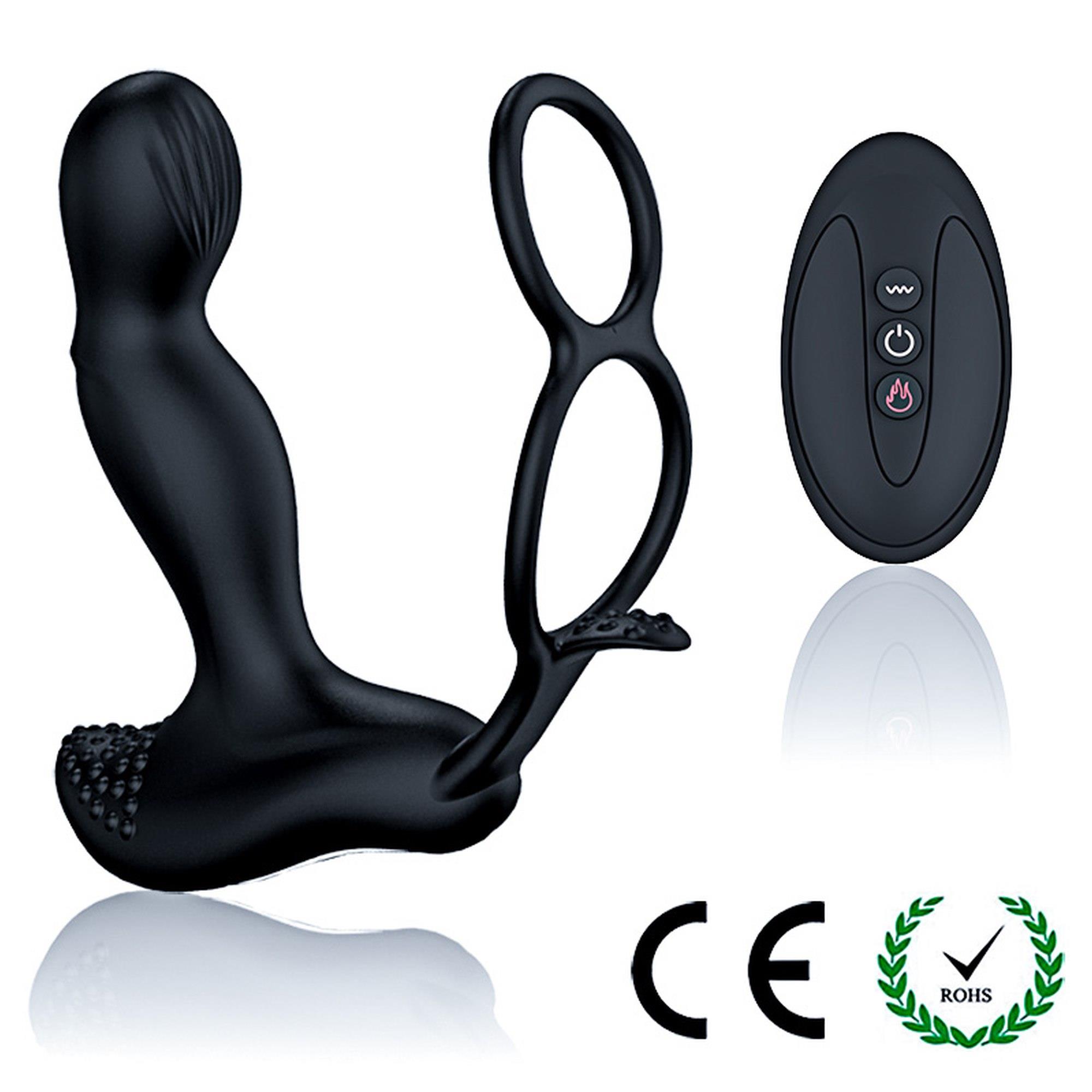 Wibrator-Silicone Massager 7 Function And Heating Function, Black