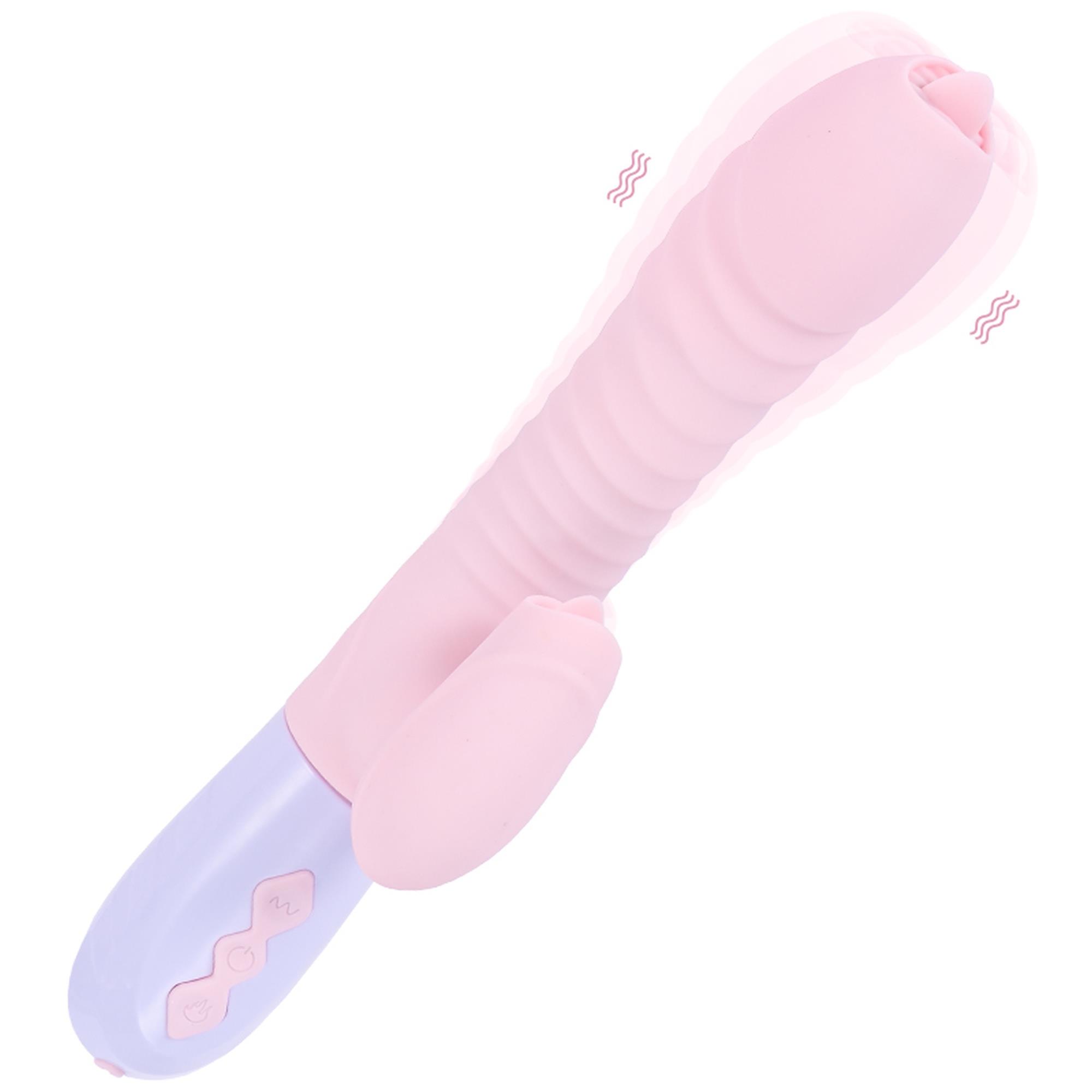 Wibrator-Silicone Vibrator Usb 7 Function And Thrusting Function