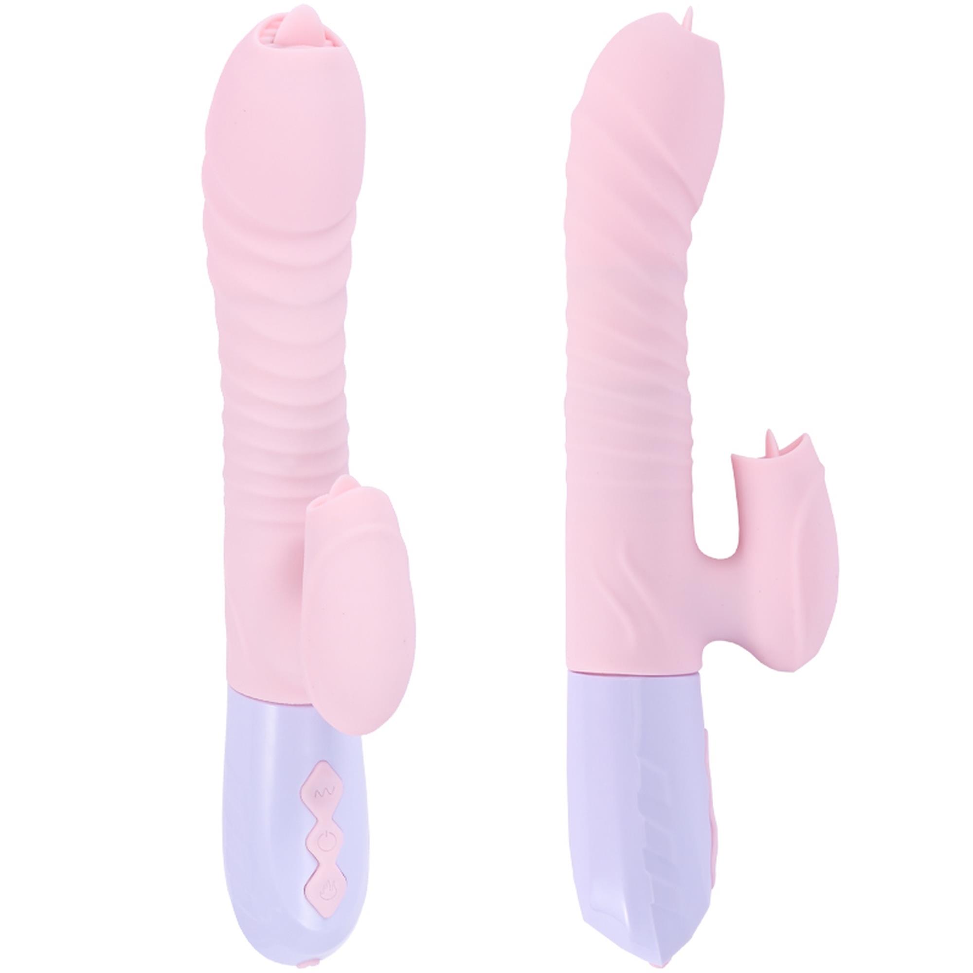 Wibrator-Silicone Vibrator Usb 7 Function And Thrusting Function