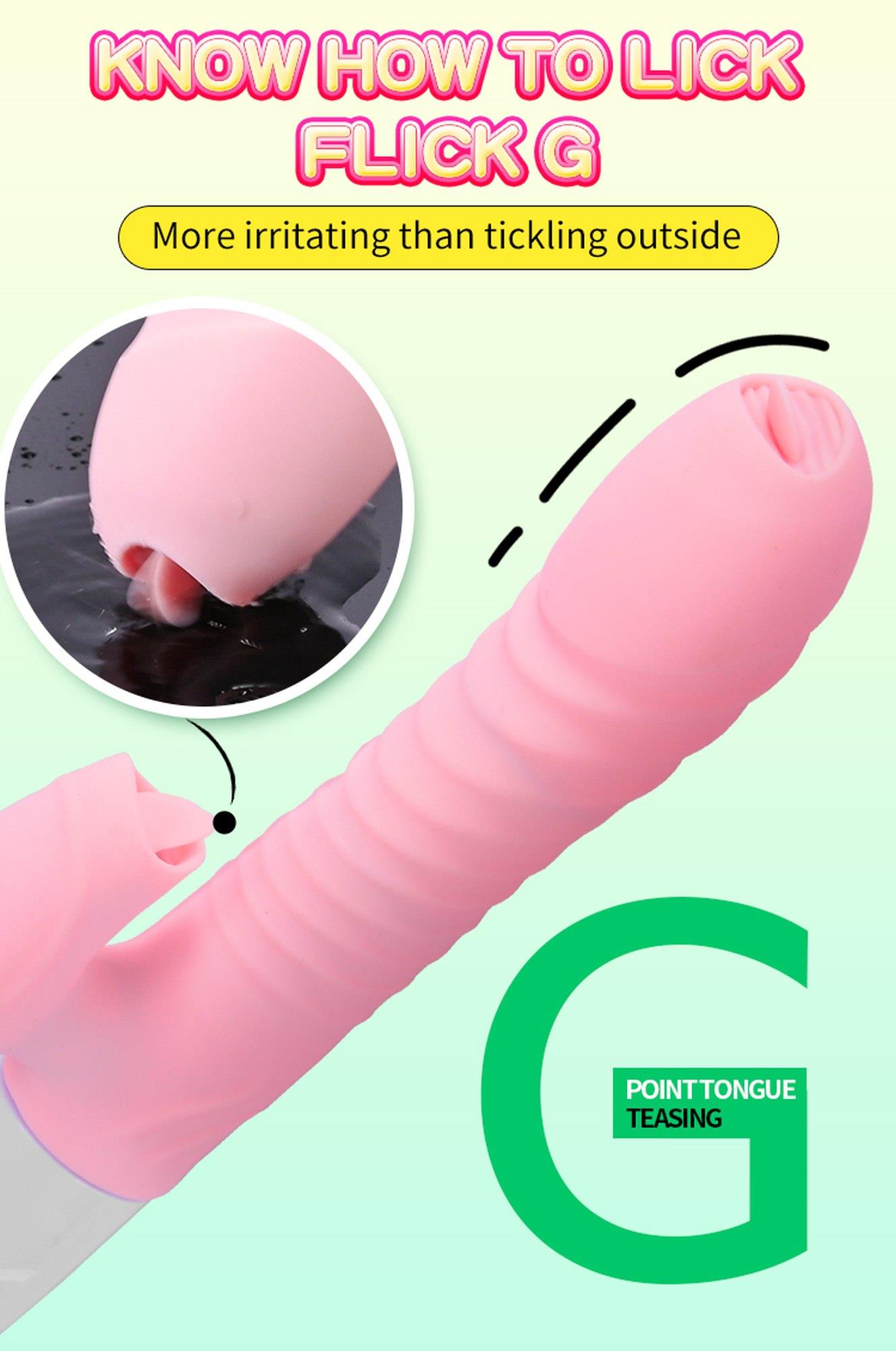 Wibrator-Silicone Vibrator Usb 7 Function And Thrusting Function