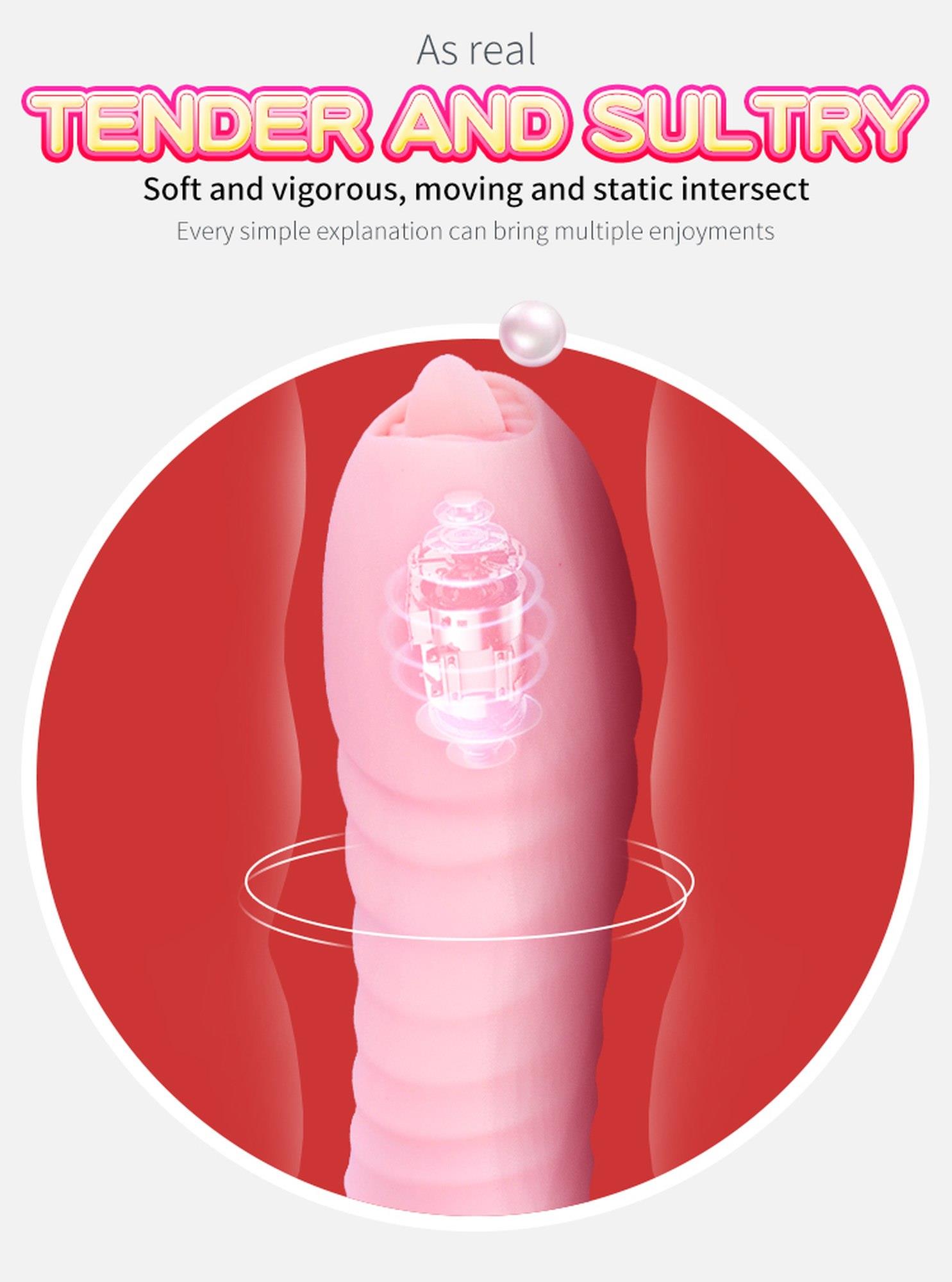 Wibrator-Silicone Vibrator Usb 7 Function And Thrusting Function