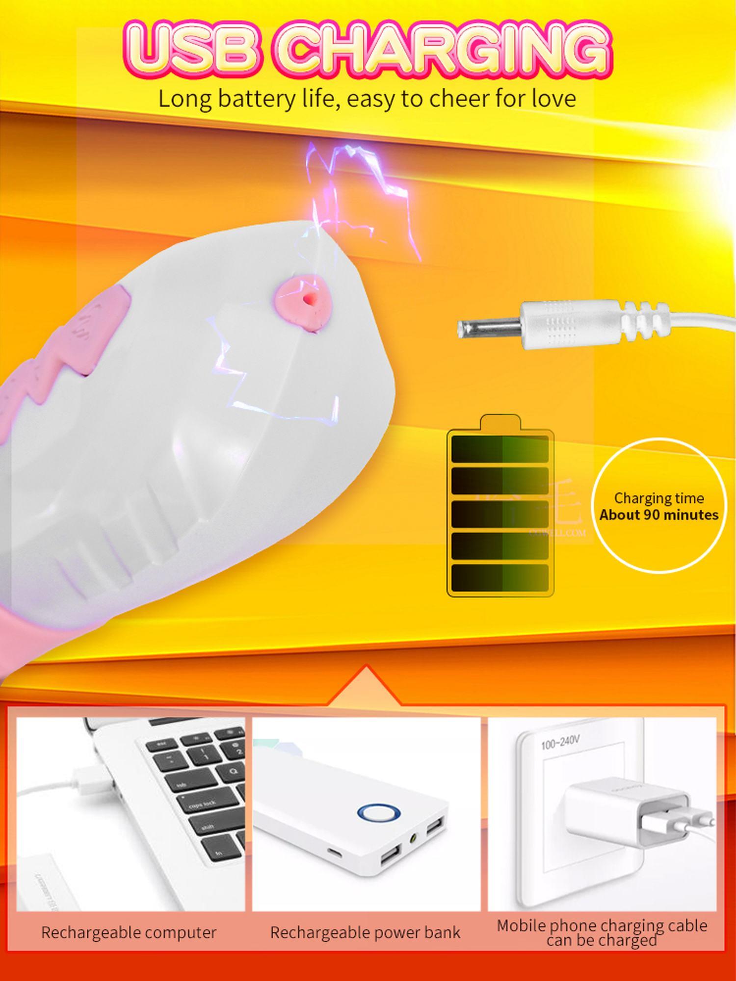 Wibrator-Silicone Vibrator Usb 7 Function And Thrusting Function