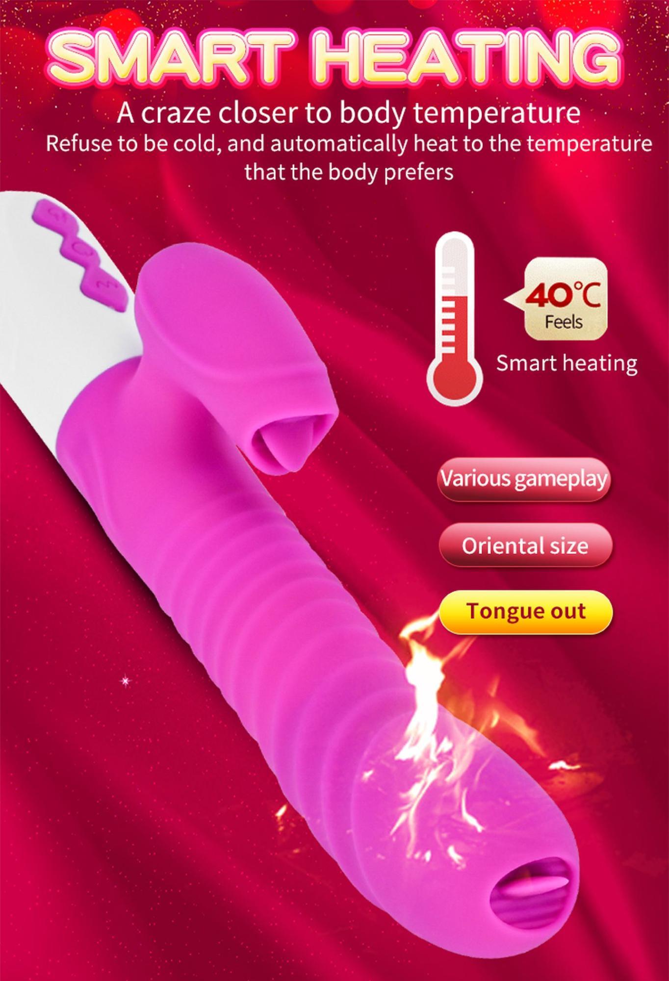 Wibrator-Silicone Vibrator Usb 7 Function And Thrusting Function