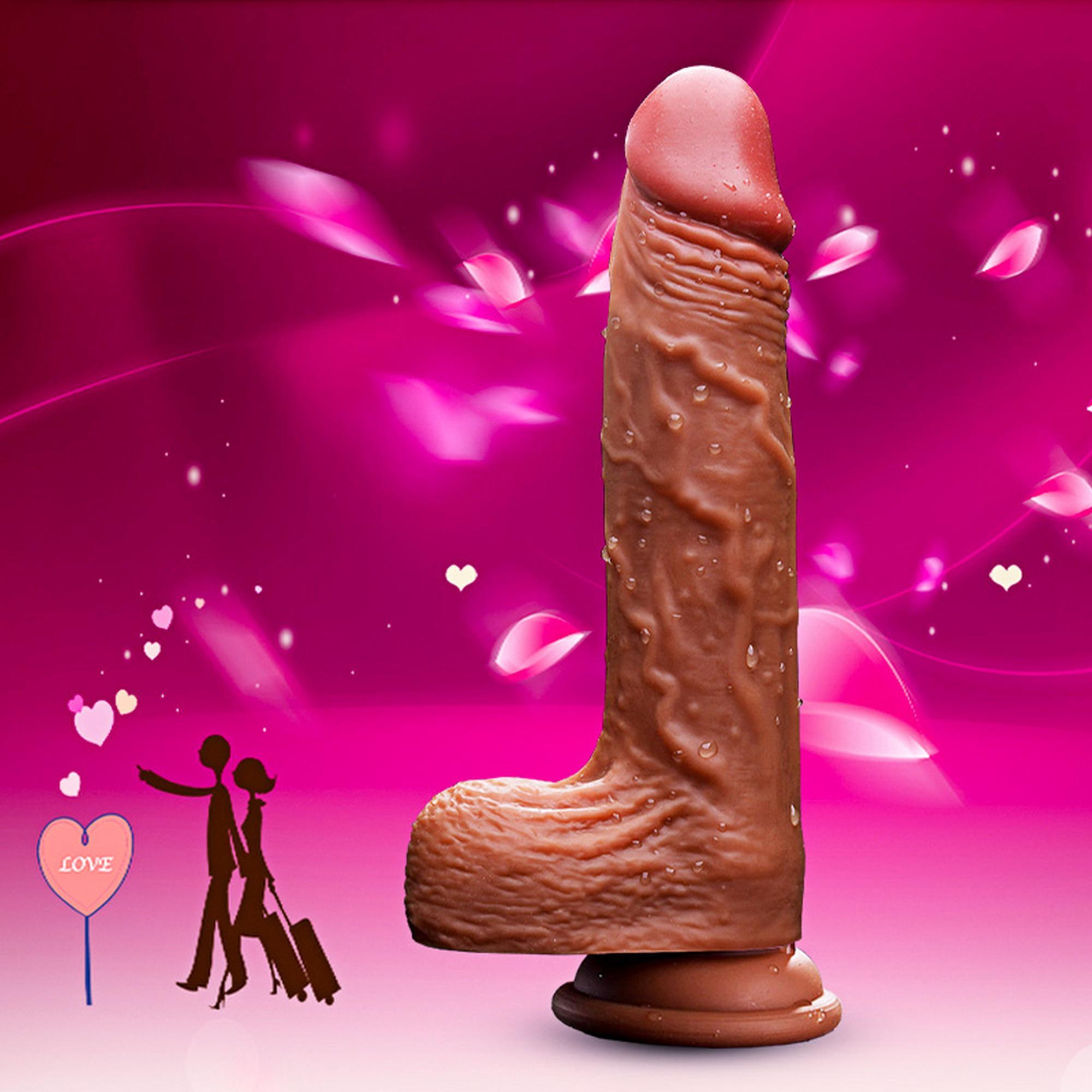 Wibrator-Silicone, Vibration 10, Rotate, Telescopic, Heating, 21Cm