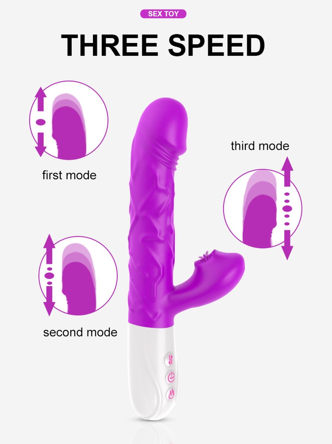 Wibrator- Siliconetongue Vibrator, Usb 10 Function
