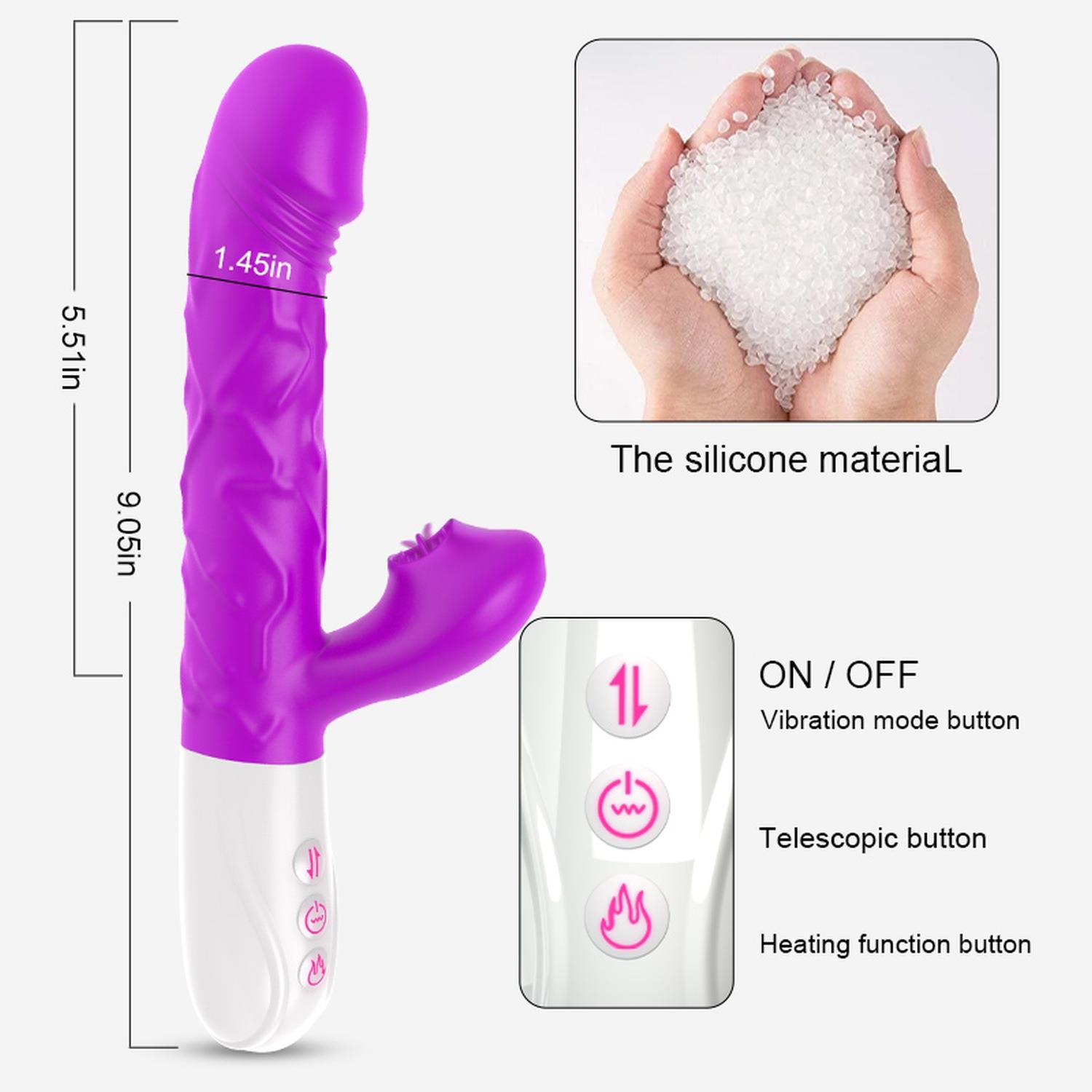 Wibrator- Siliconetongue Vibrator, Usb 10 Function