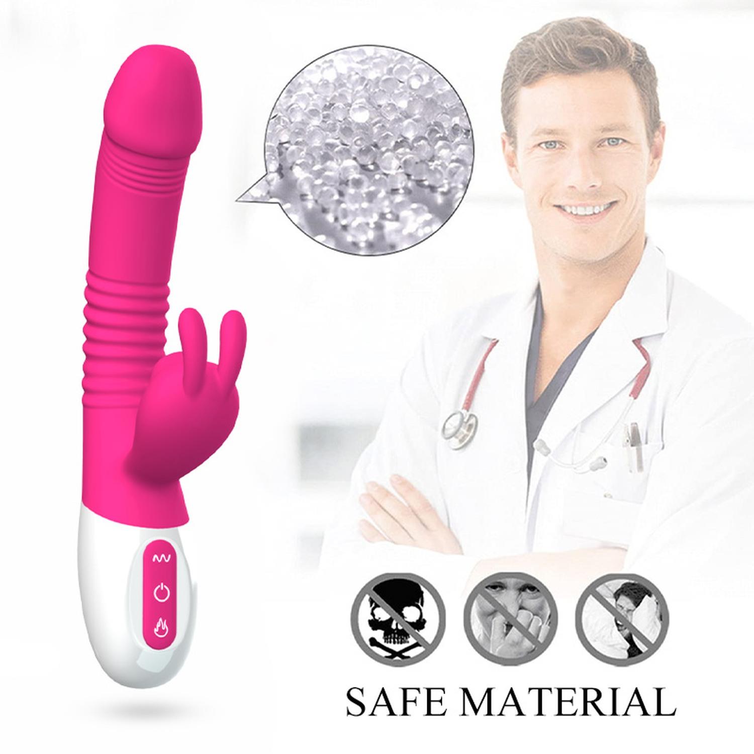 Wibrator- Silicone Vibrator Usb 7 Powerful Licking And Thrusting Modes