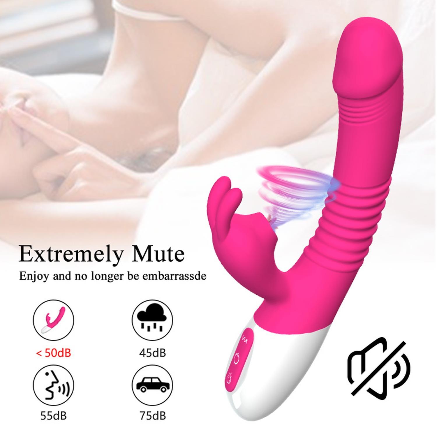 Wibrator- Silicone Vibrator Usb 7 Powerful Licking And Thrusting Modes
