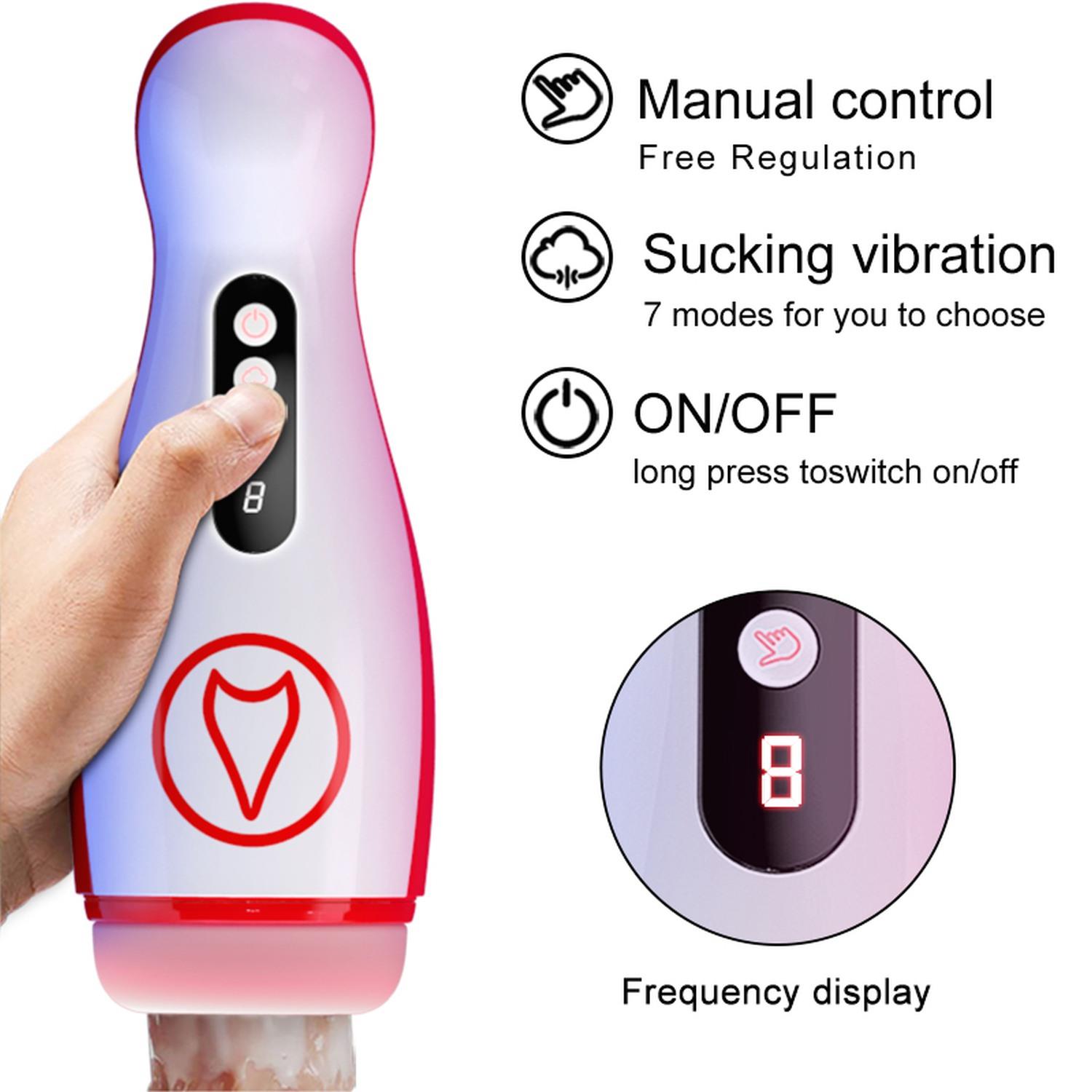 Masturbator - Vibrating  Masturbation Cup , 7 Suction Power, 7 Vibration Setting