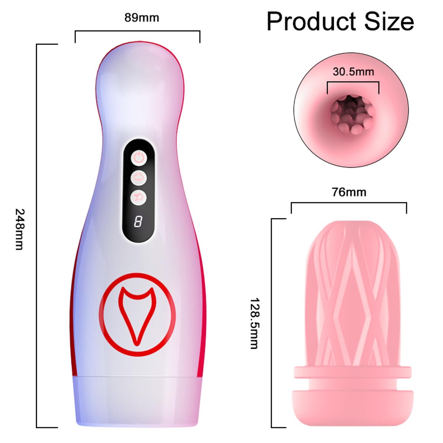 Masturbator - Vibrating  Masturbation Cup , 7 Suction Power, 7 Vibration Setting