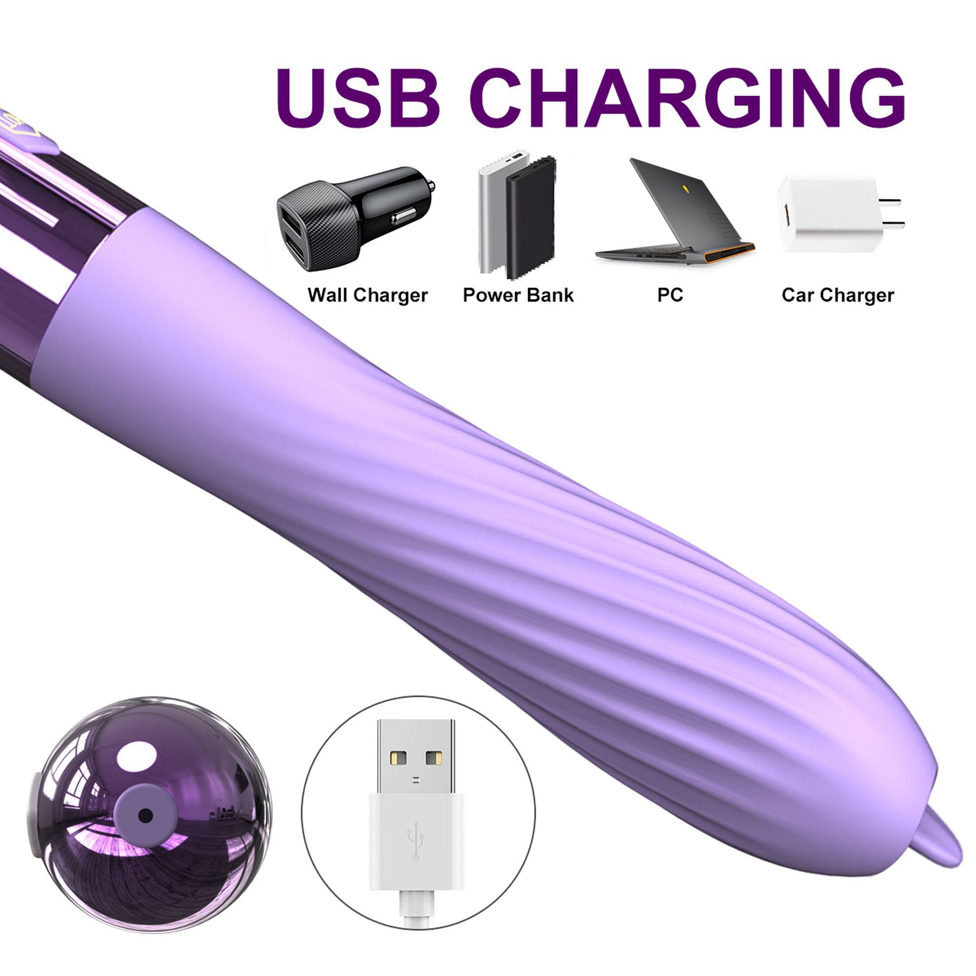 Wibrator-Silicone Vibrator Usb, 10 Vibration Modes, Heating